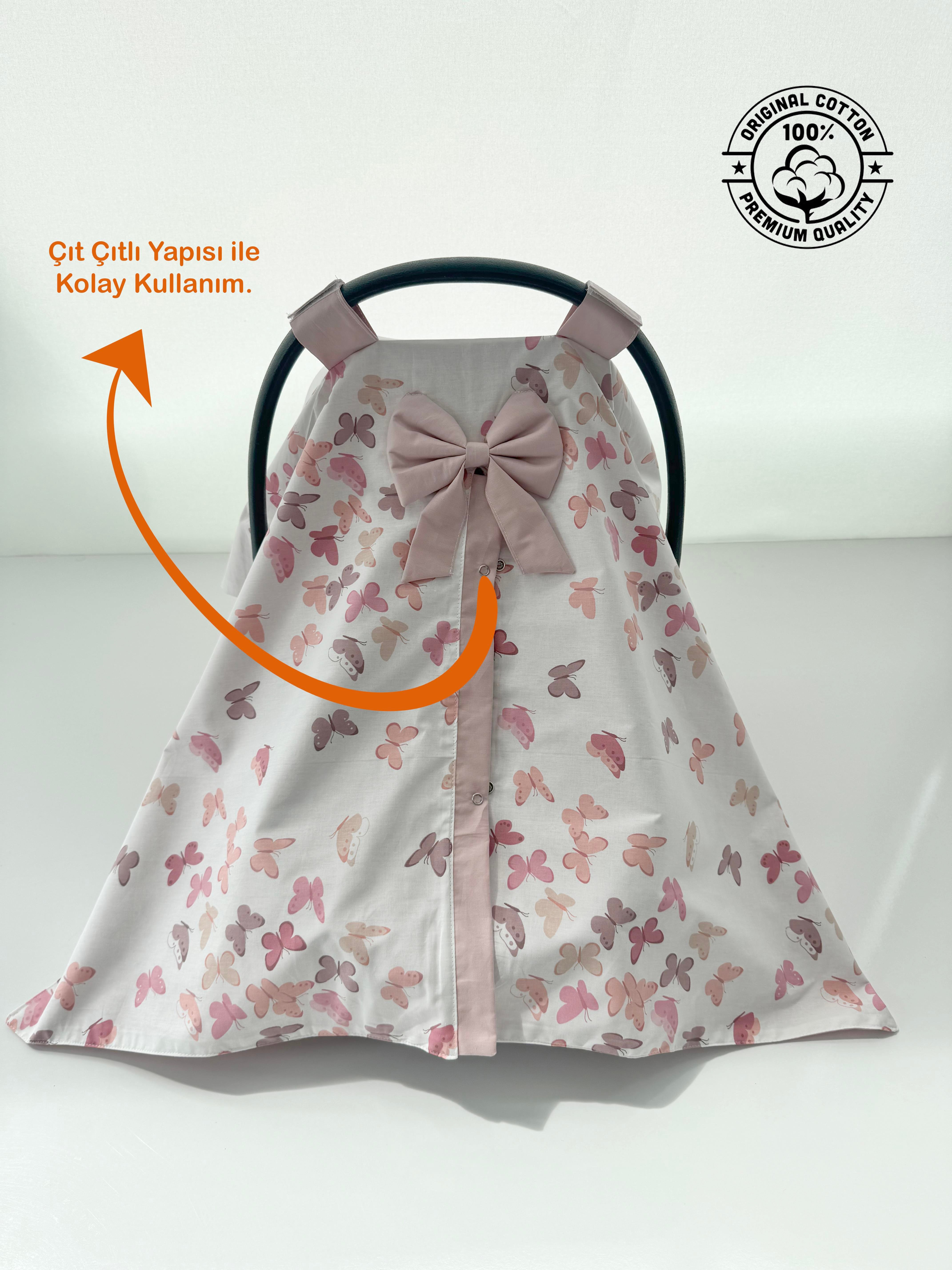 Jaju Baby %100 Pamuk Kelebek Puset Örtüsü