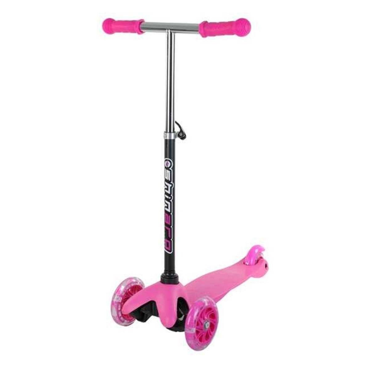 Jaju Baby 3 Teker Işıklı Mini Scooter 40 Kg (Fuşya)