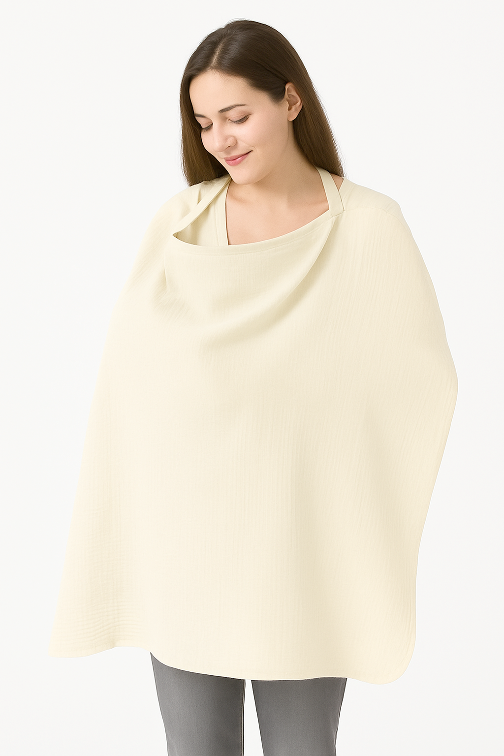 Jaju Baby 4 Katlı Müslin Yeşil Emzirme Önlüğü - Çok Amaçlı Emzirme Örtüsü