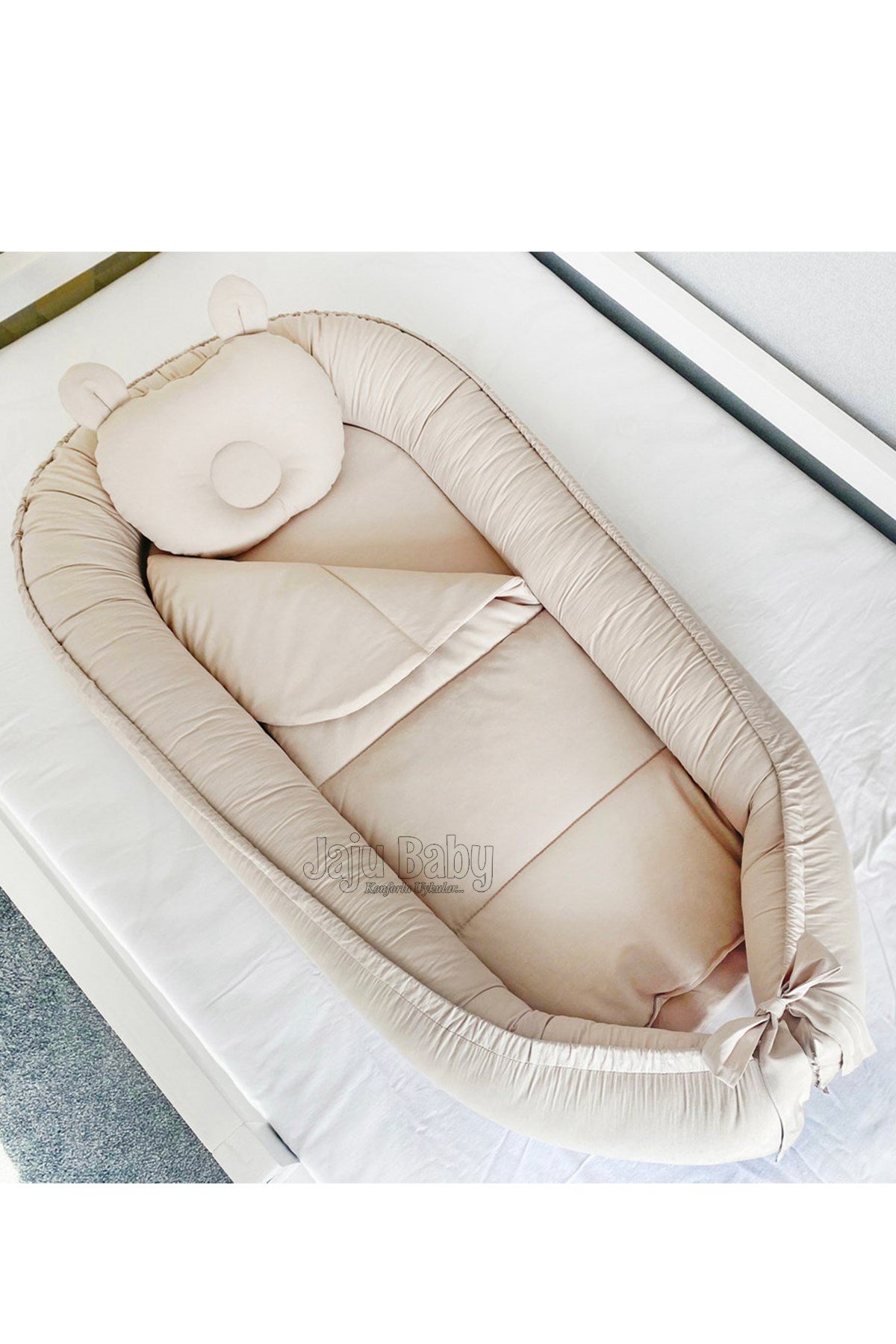 Jaju Baby Açık Kahve Tasarım Lüx Ortopedik Babynest