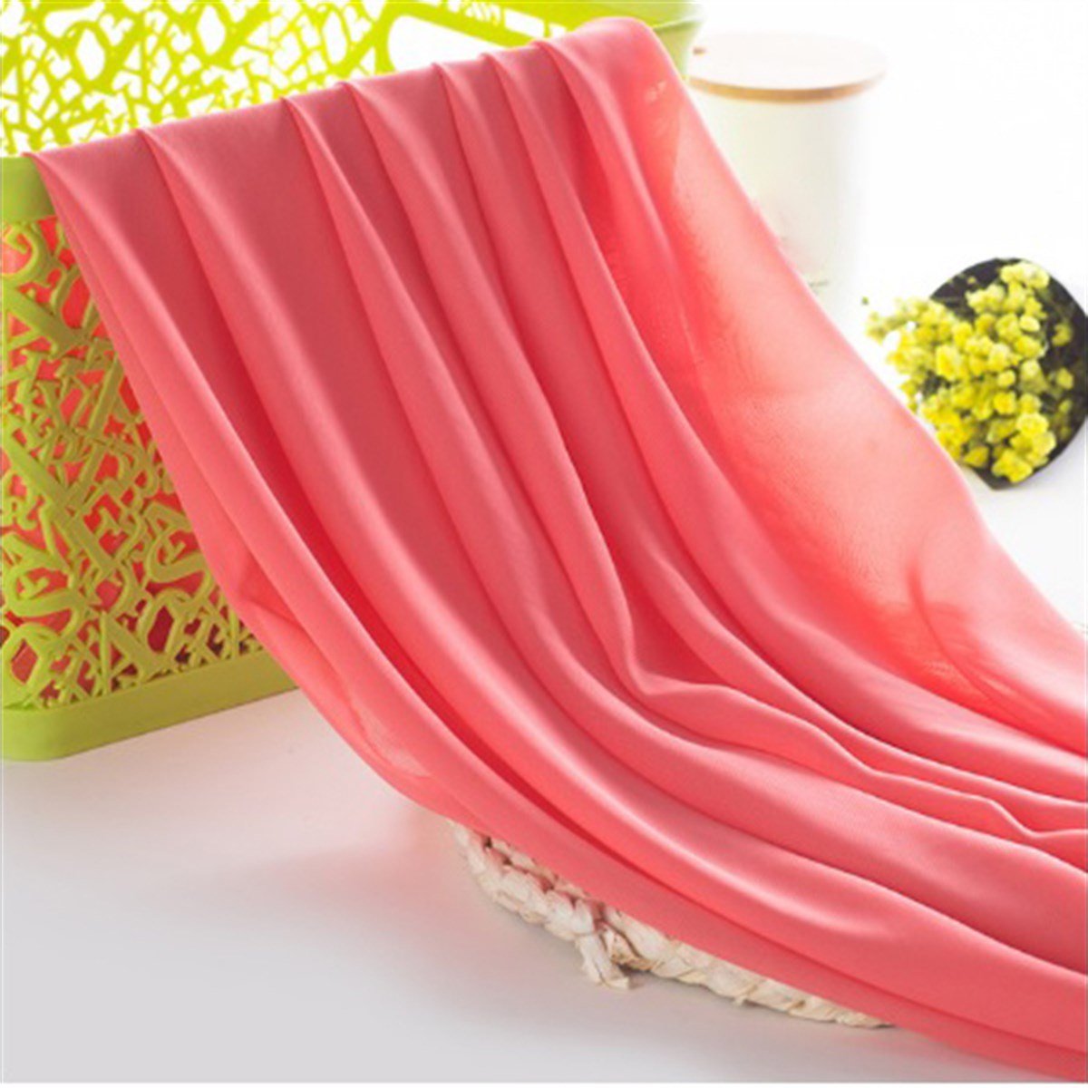 Jaju Baby açık kırmızı şifon kumaş