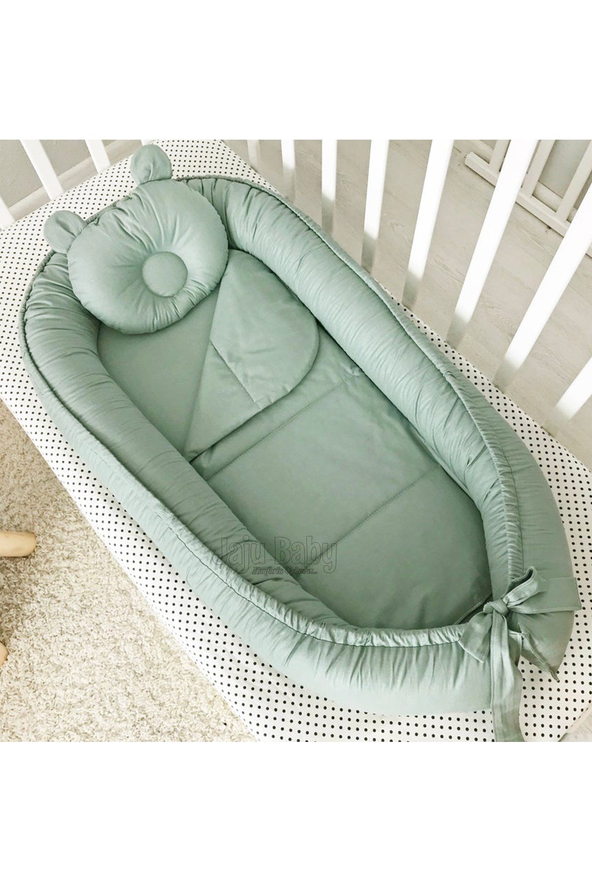 Jaju Baby Açık Yeşil Tasarım Lüx Ortopedik Babynest