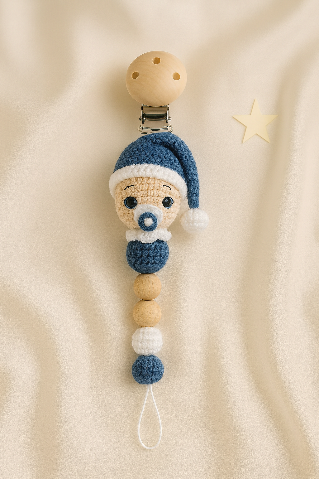 Jaju Baby Amigurumi Emzikli Bebek Emzik Zinciri 22 cm