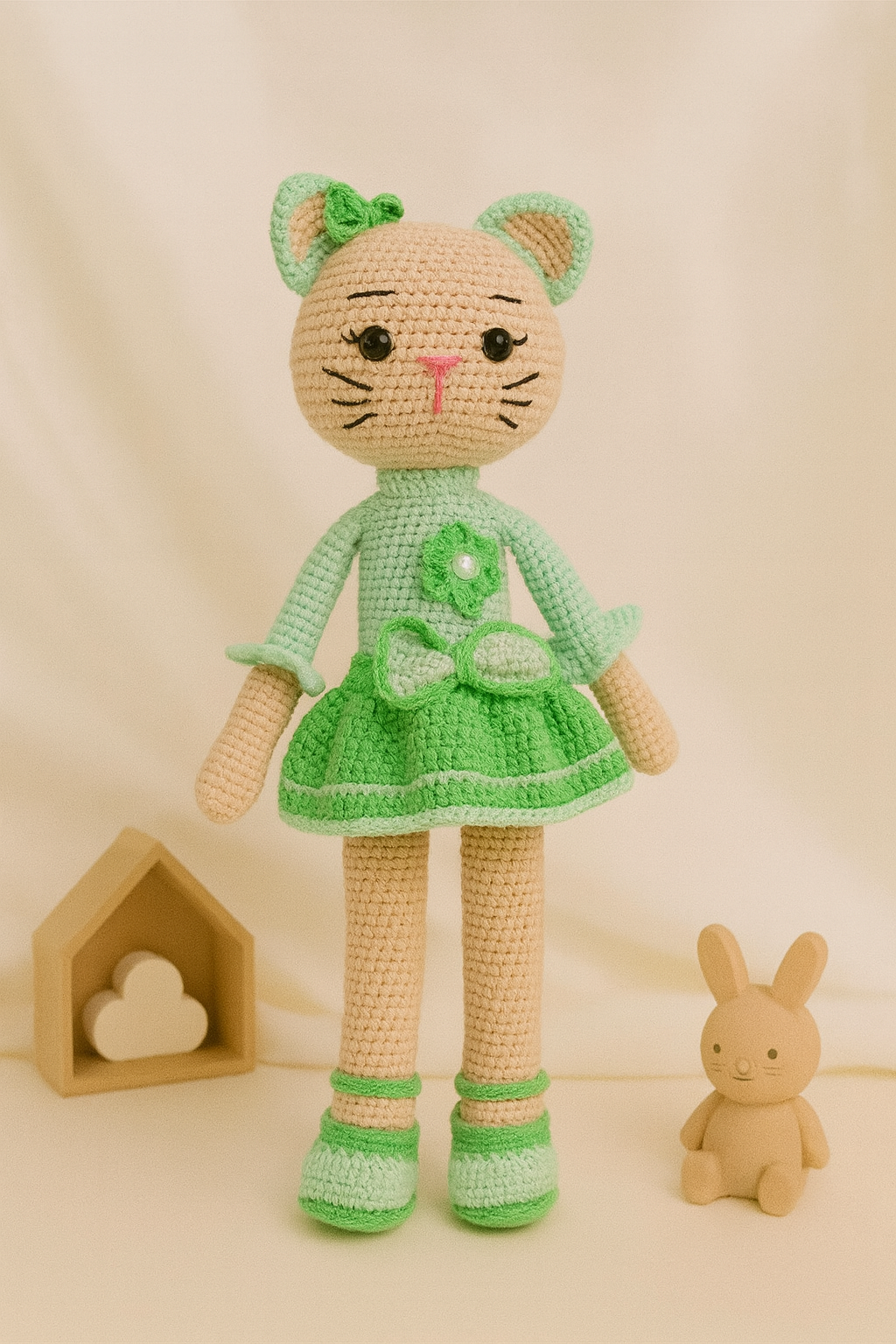 Jaju Baby Amigurumi Kedi Kız 32cm