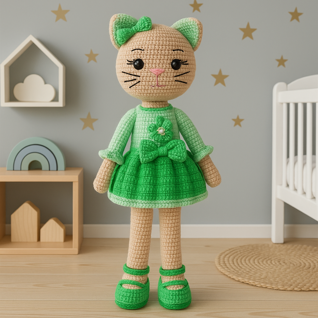 Jaju Baby Amigurumi Kedi Kız 32cm