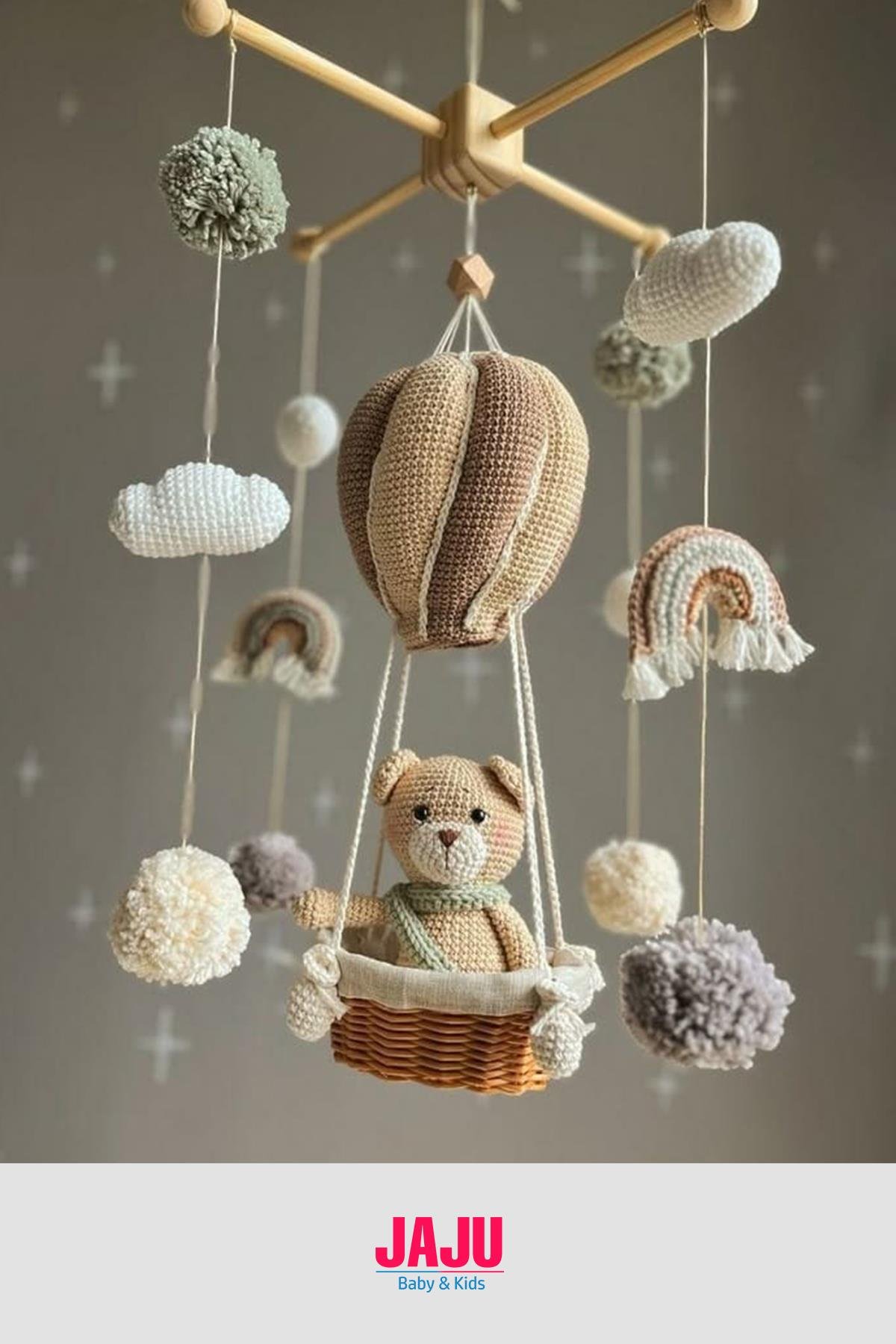 Jaju Baby Amigurumi Özel Üretim Beşik Dönence Balonlu Sevimli