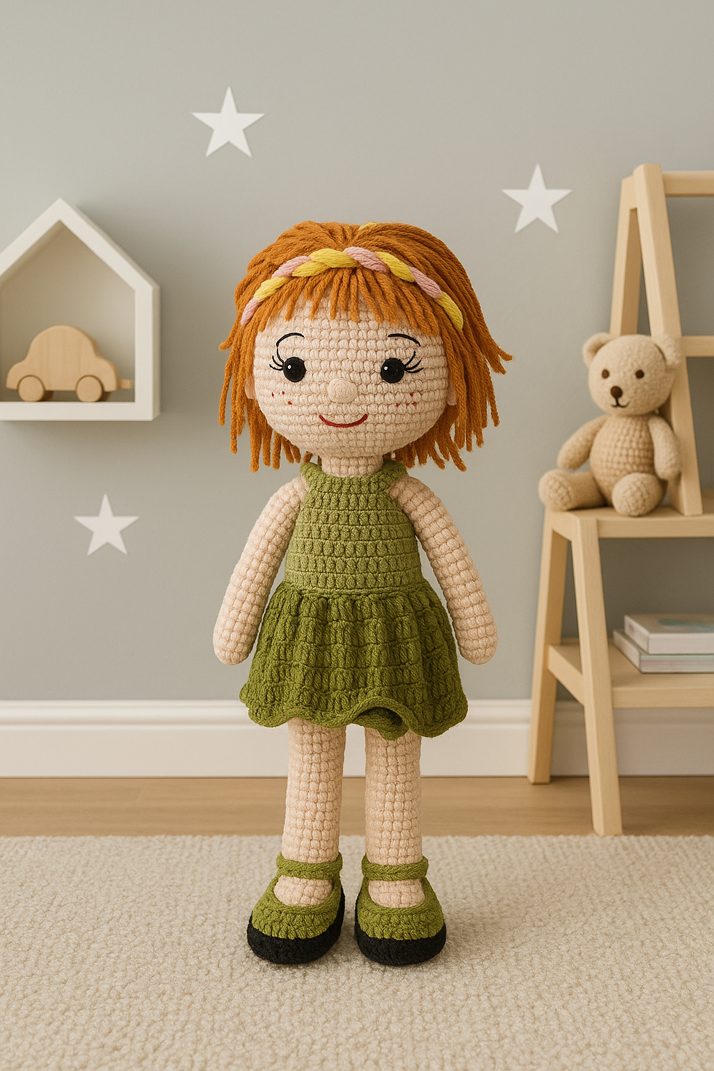 Jaju Baby Amigurumi Tarçın Kız 26 cm