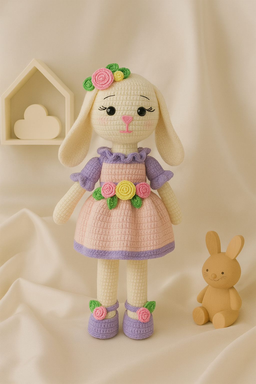 Jaju Baby Amigurumi Tavşan Kız 29 cm