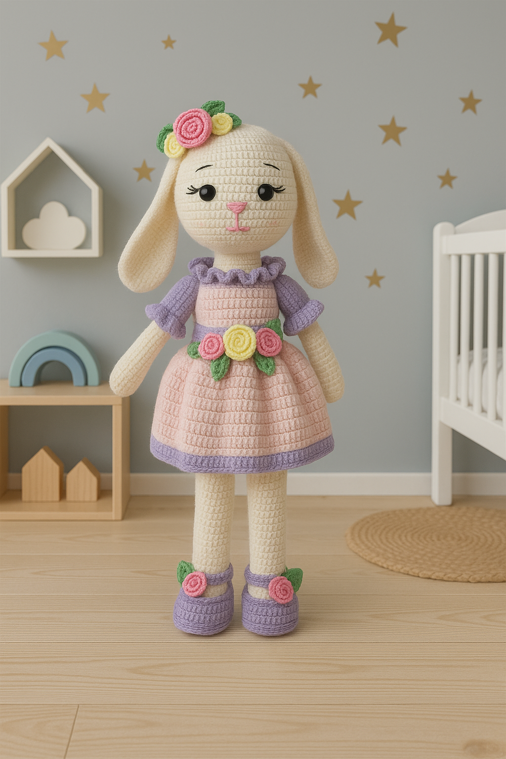 Jaju Baby Amigurumi Tavşan Kız 29 cm