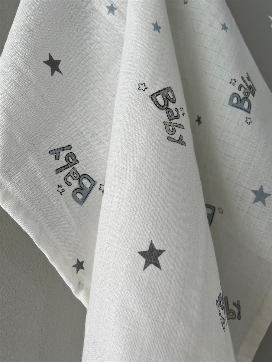 Jaju Baby Baby Desenli Tek Kat 80x80 cm Müslin Örtü