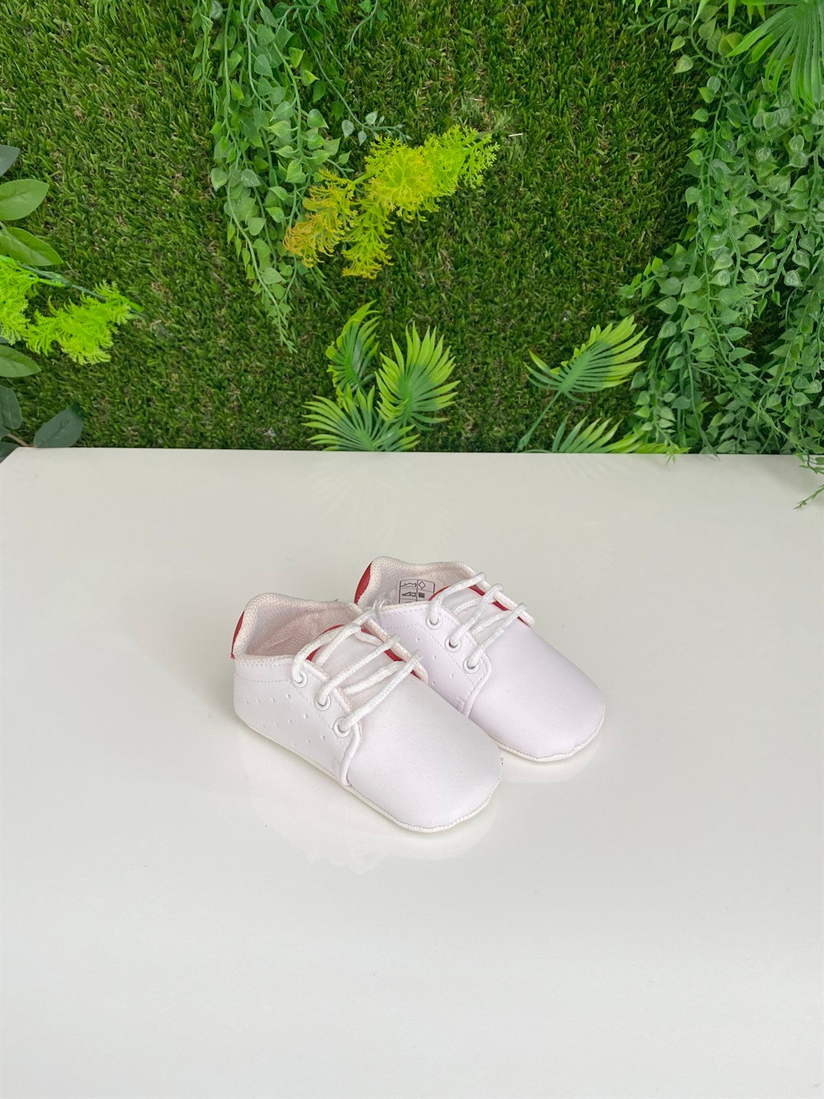 Jaju Baby Beyaz Kırmızı Bebek Ayakkabısı