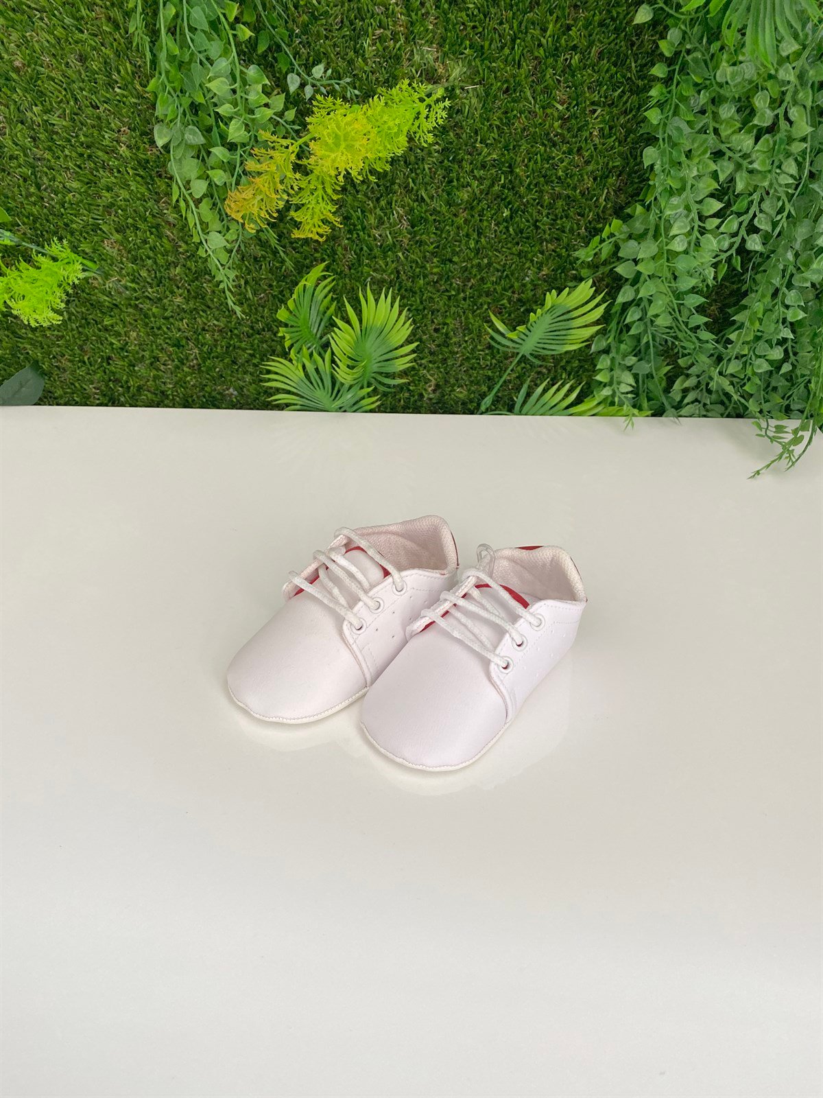Jaju Baby Beyaz Kırmızı Bebek Ayakkabısı