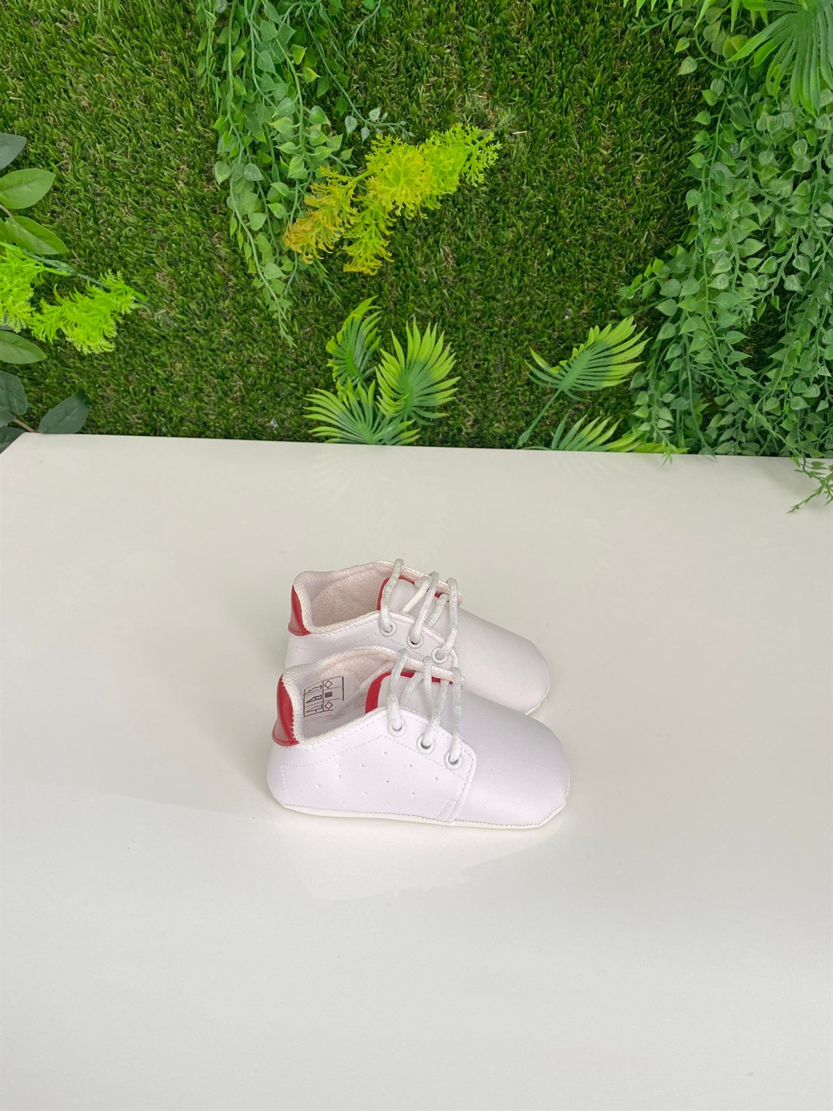 Jaju Baby Beyaz Kırmızı Bebek Ayakkabısı