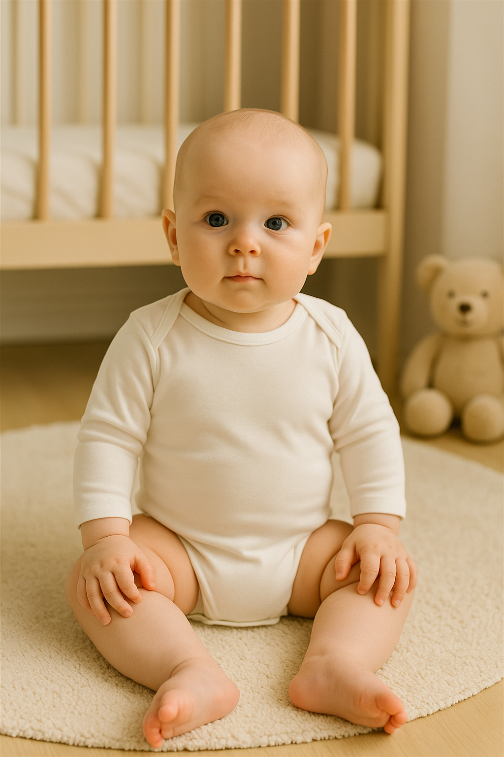 Jaju Baby Beyaz Uzun Kol Zıbın