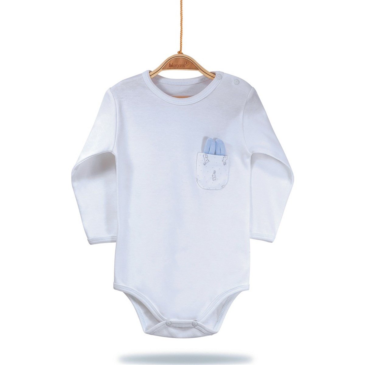 Jaju Baby Biorganic Rabbit Boy Mavi Yaş Badi