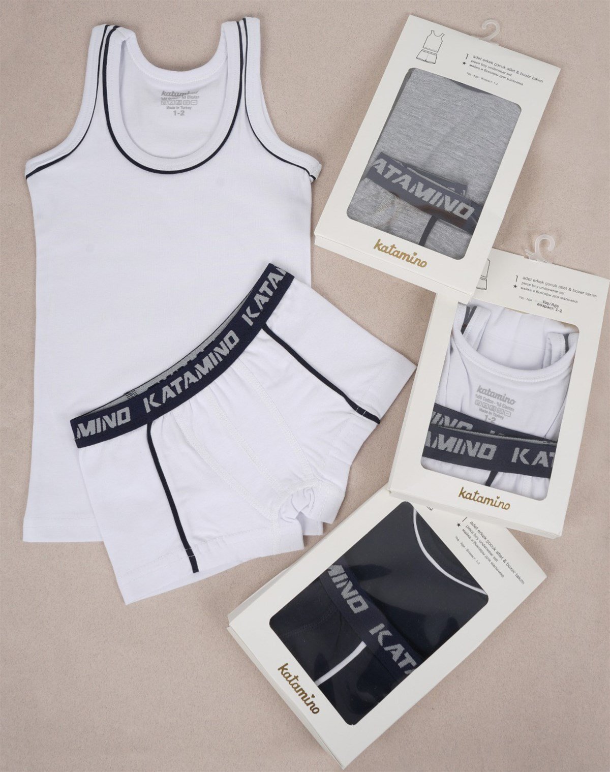 Jaju Baby Biyeli Erkek Atlet ve Boxer Takım