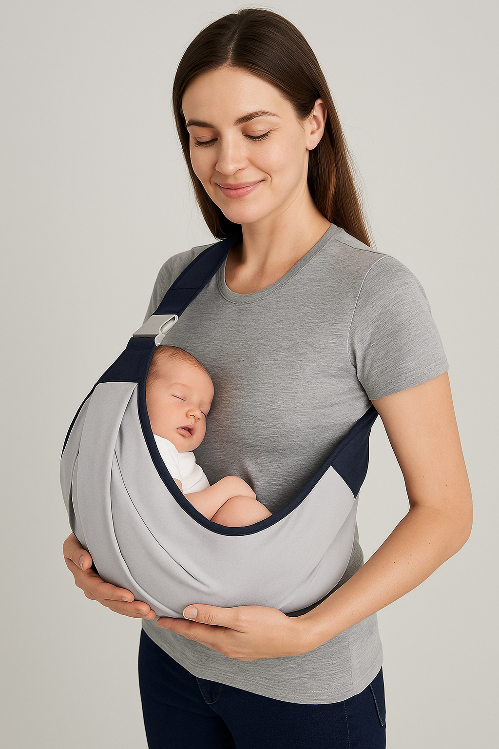Jaju Baby Bub Sling Bebek Taşıyıcı Gri