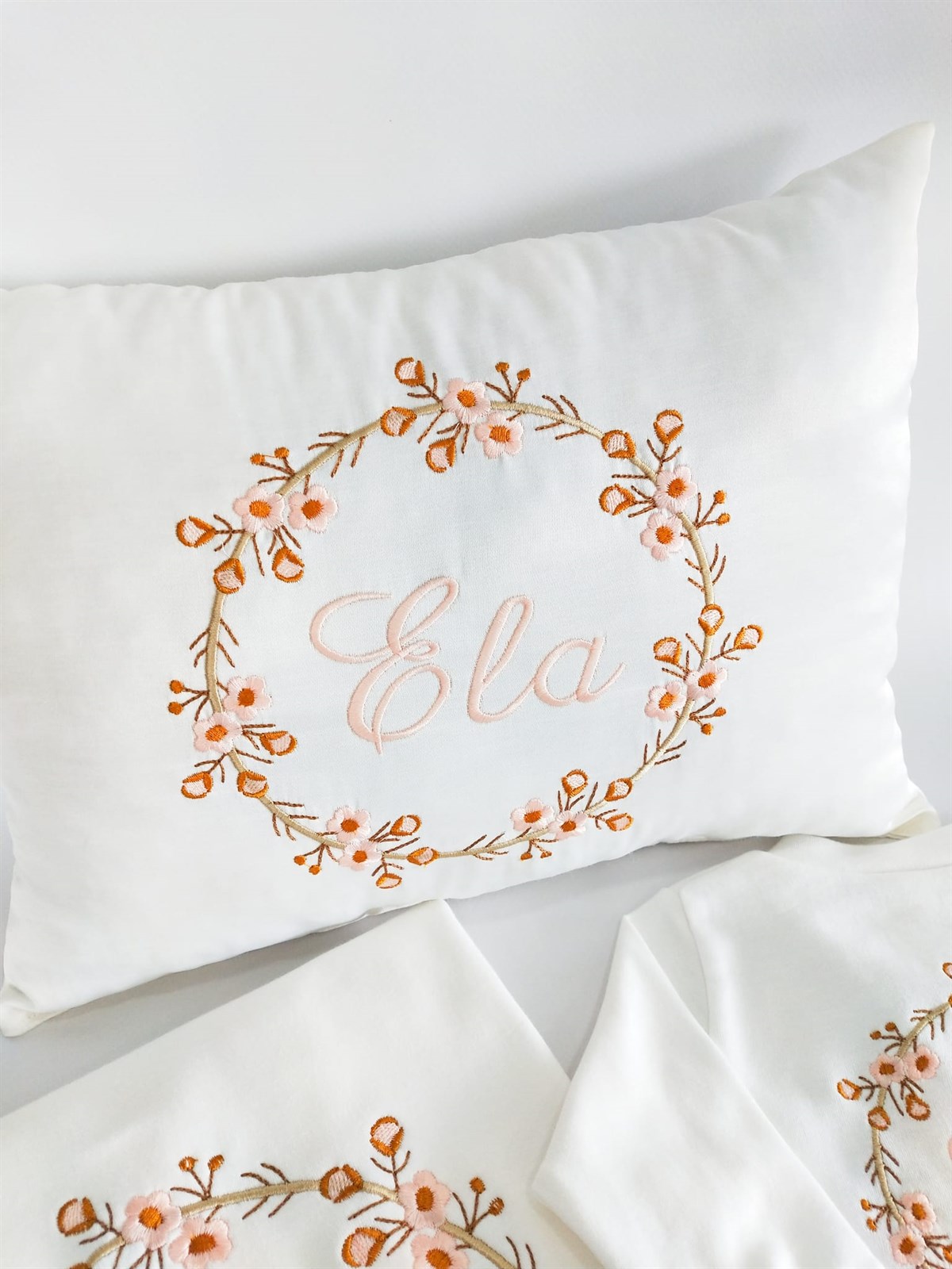 Jaju Baby Çiçek ve İsim İşlemeli Bebek Yeni Doğan Set