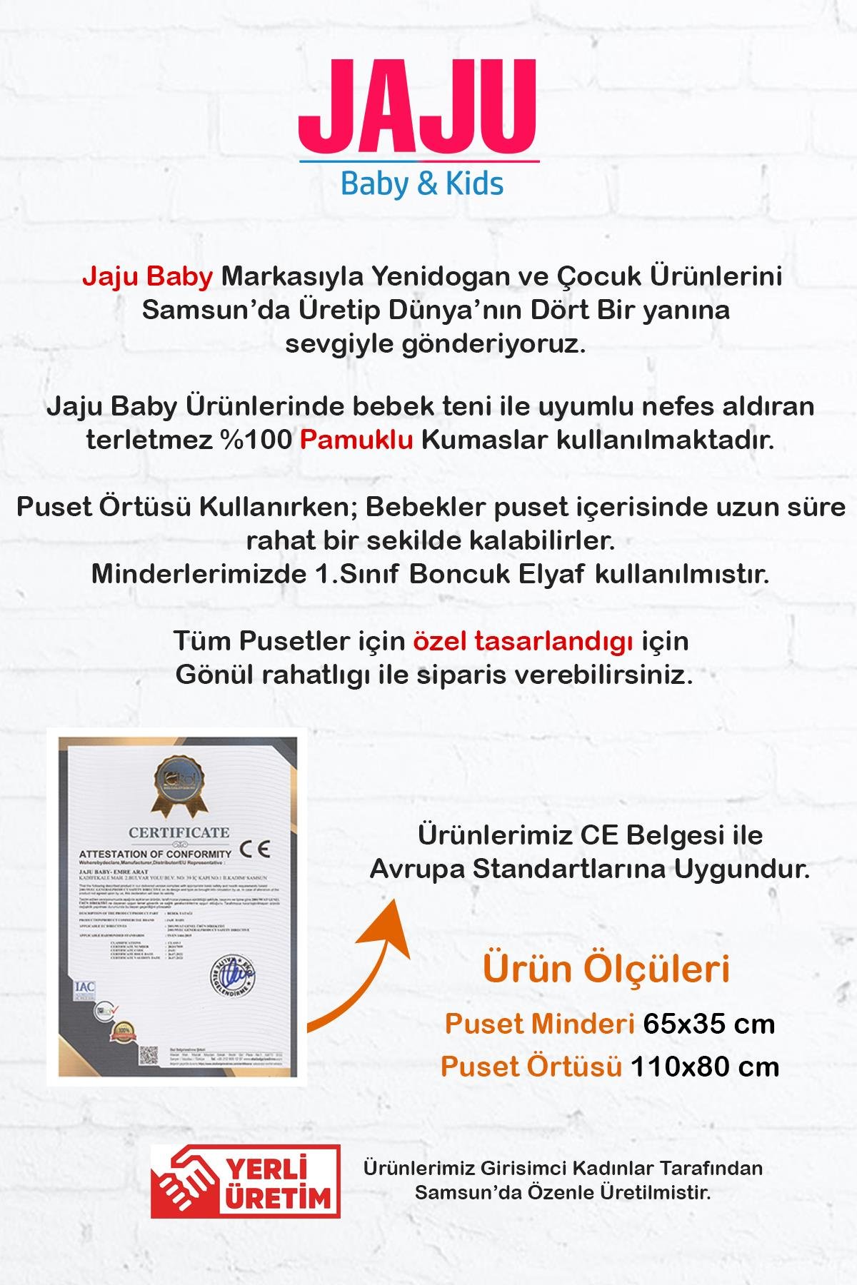 Jaju Baby Çift Taraflı Puset Örtüsü ve Puset Minderi– Konforlu, Şık ve Fonksiyonel!