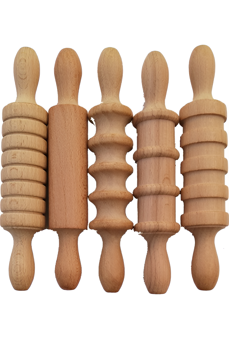 Jaju Baby Çocuk 5 li Ahşap Merdane seti