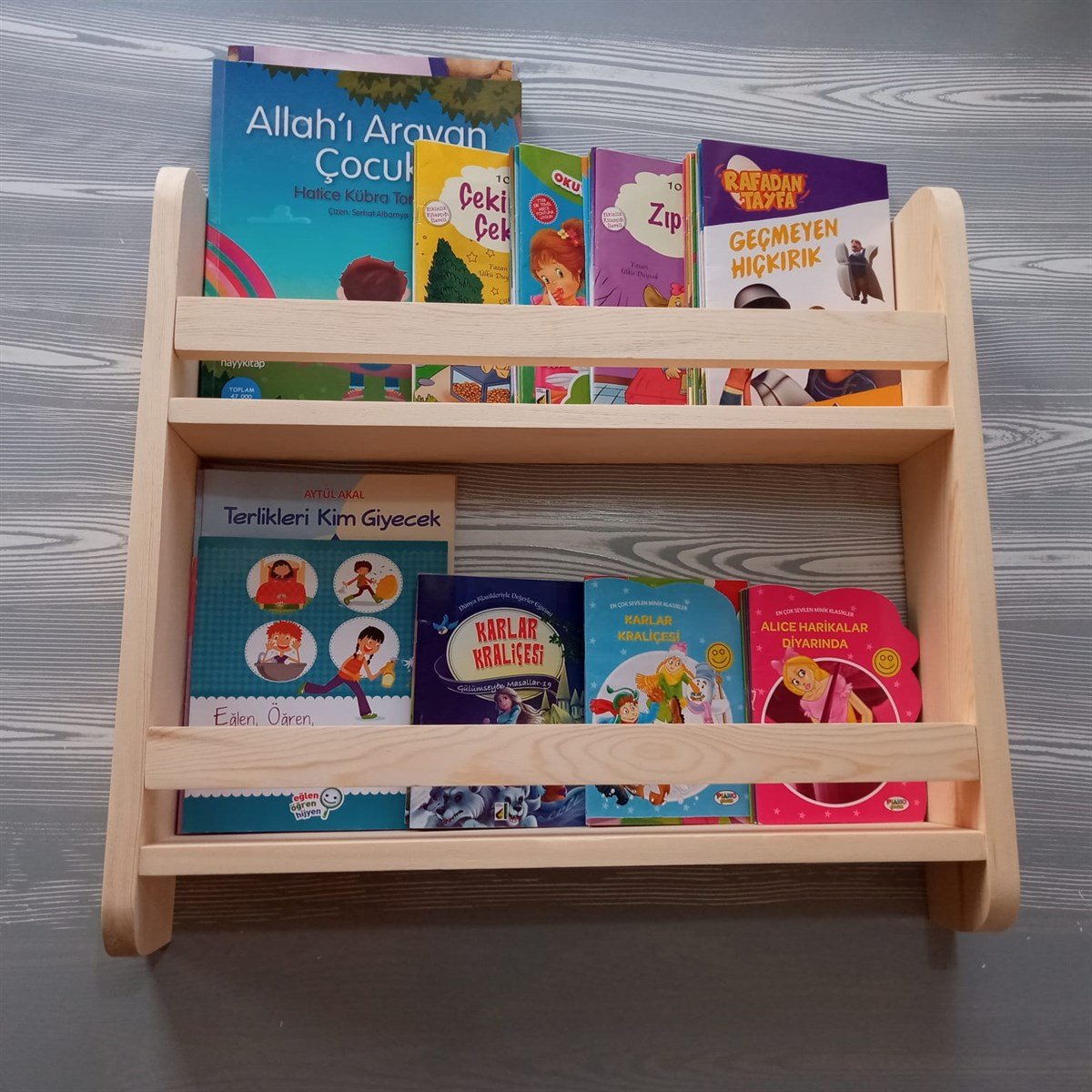 Jaju Baby Çocuk Odası Eğitici 2`Li Ahşap Raf Mobilya