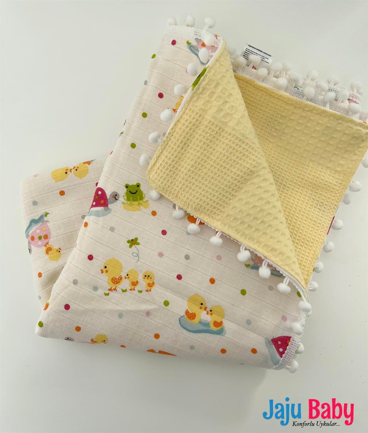 Jaju Baby Çok Amaçlı 100x100 Cm Müslin Bebek Battaniye & Yastık Set