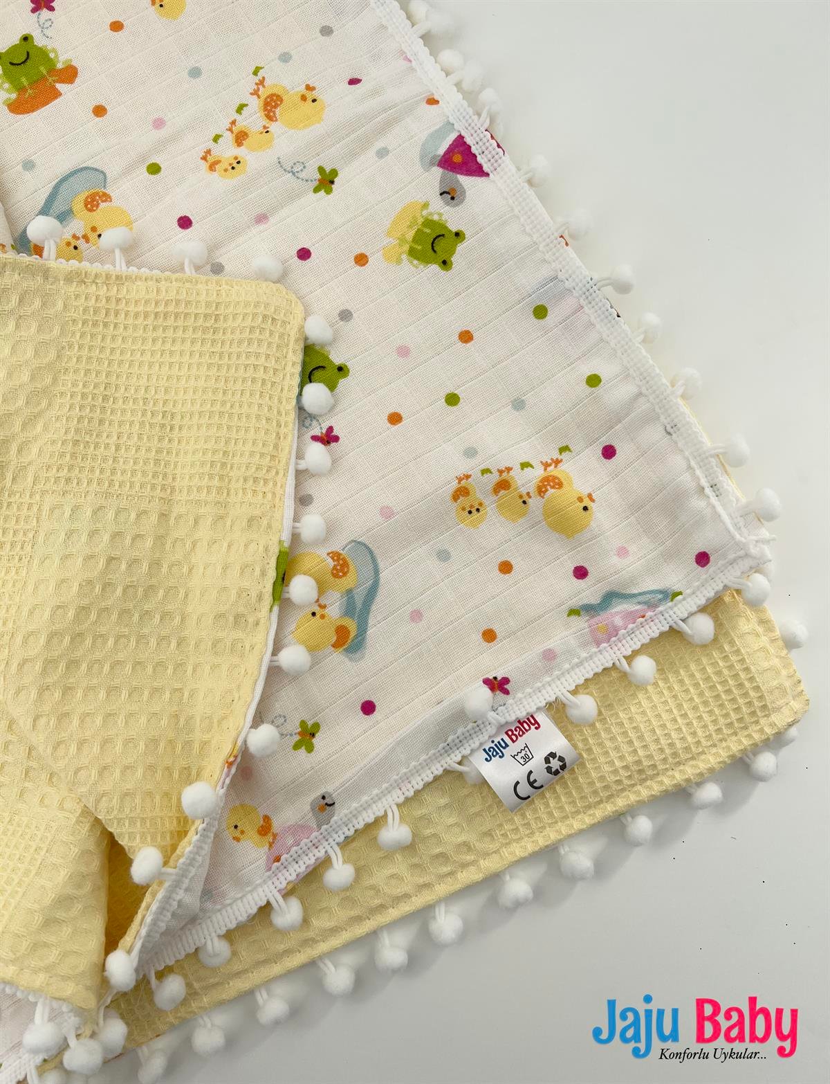 Jaju Baby Çok Amaçlı 100x100 Cm Müslin Bebek Battaniye & Yastık Set