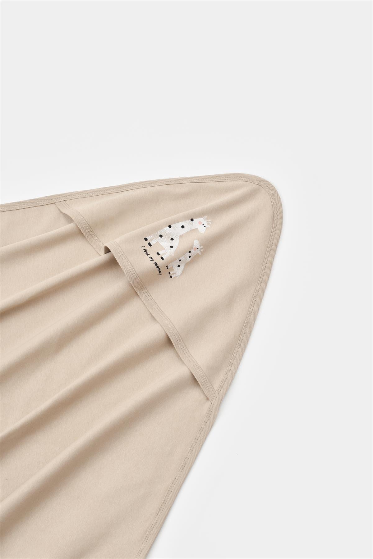 Jaju Baby Cosy %100 Organik Kahverengi Bebek Pike 85x85 cm