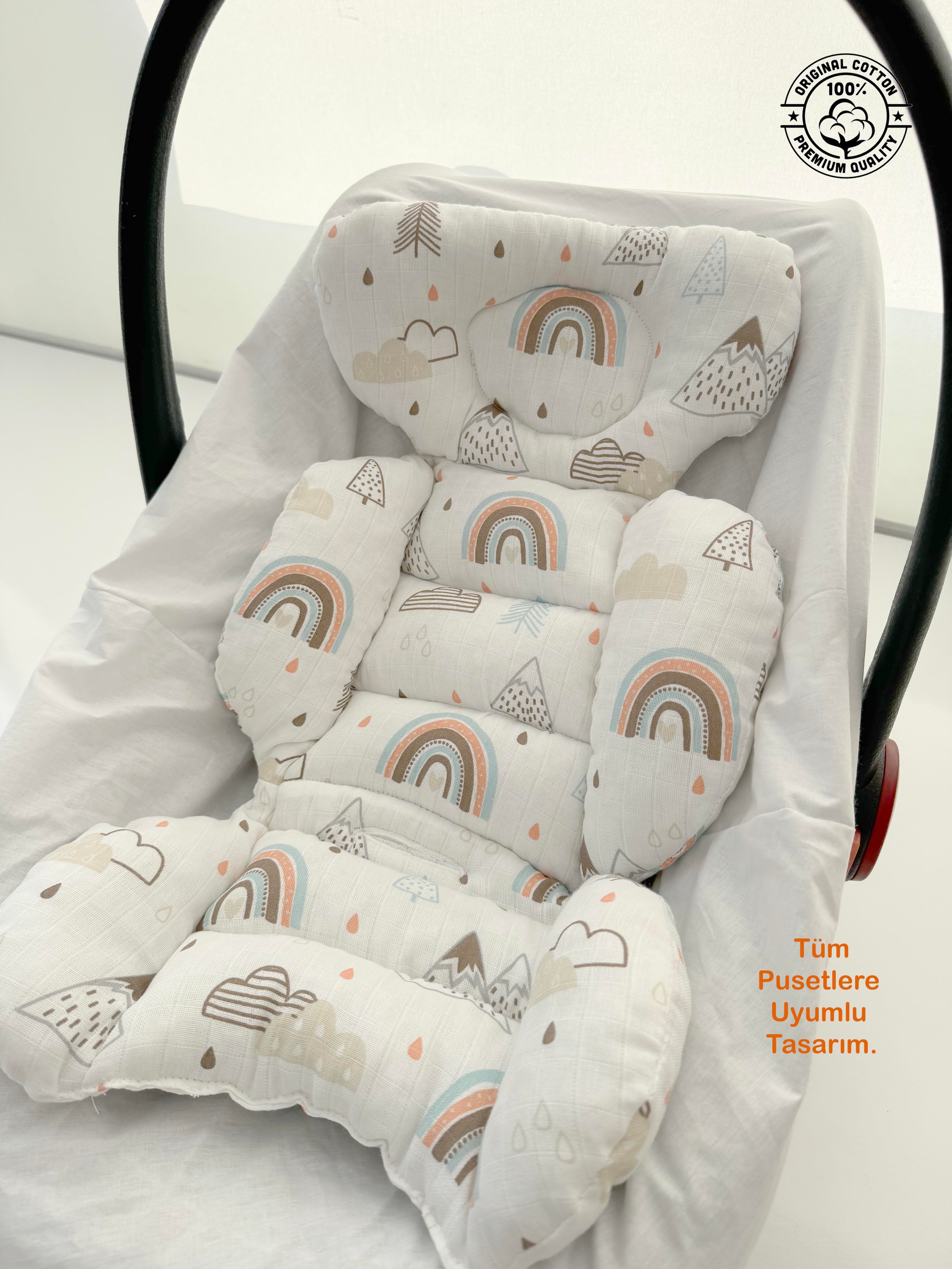 Jaju Baby Dağ Desenli Puset Minderi - Oto Koltuğu Minderi