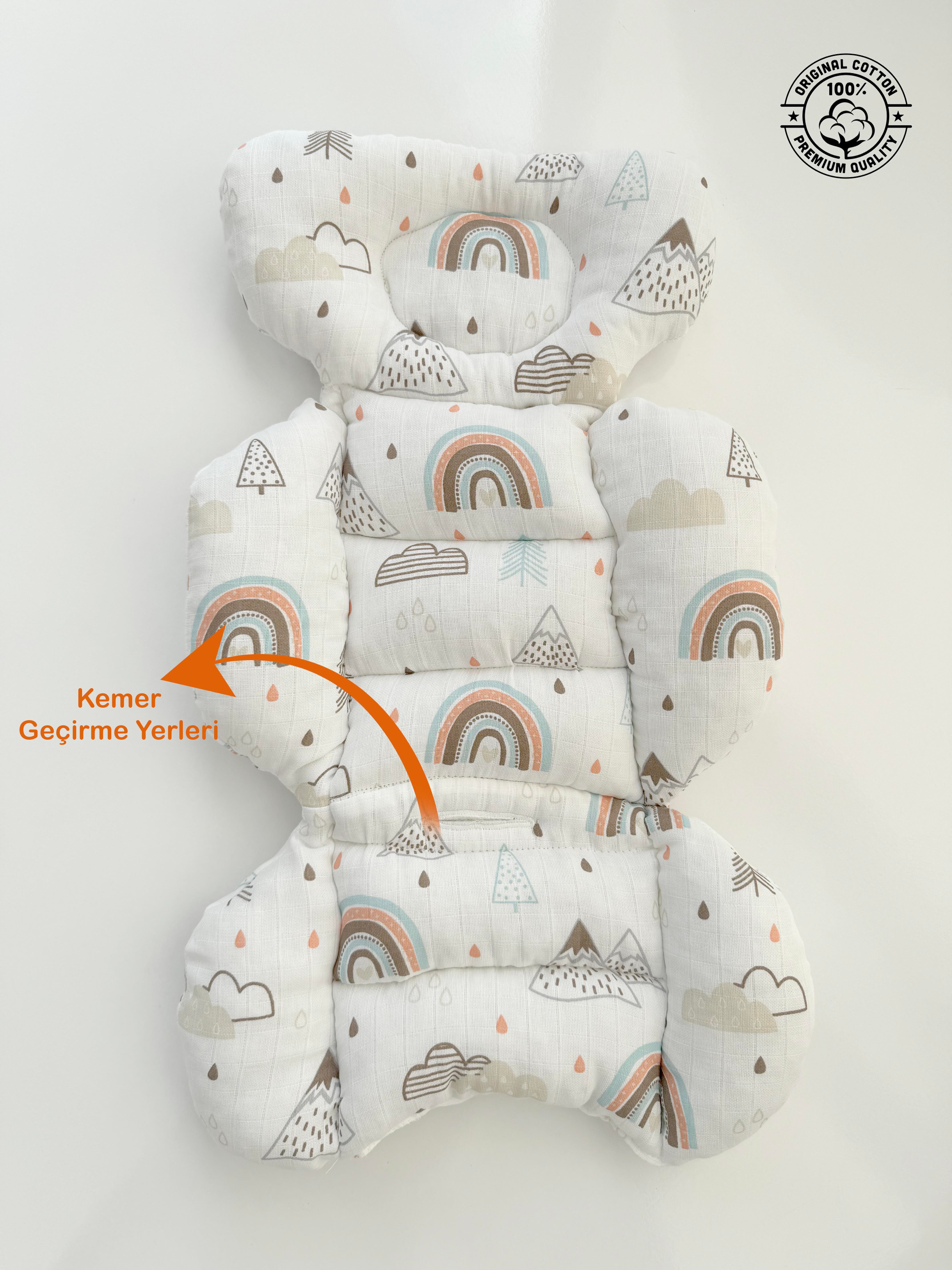 Jaju Baby Dağ Desenli Puset Minderi - Oto Koltuğu Minderi