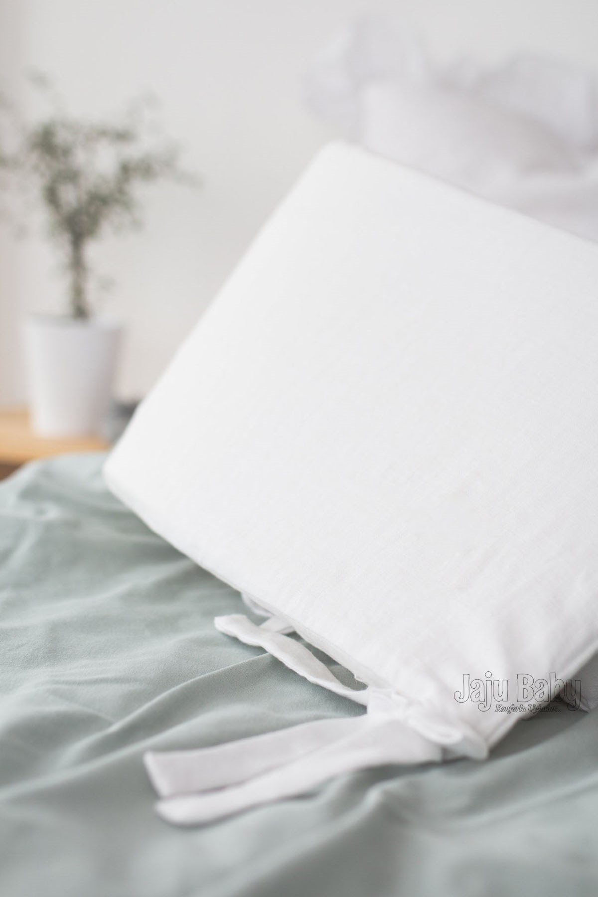 Jaju Baby Düz Renk Beyaz Beşik Kenar Koruma Özel Ölçü