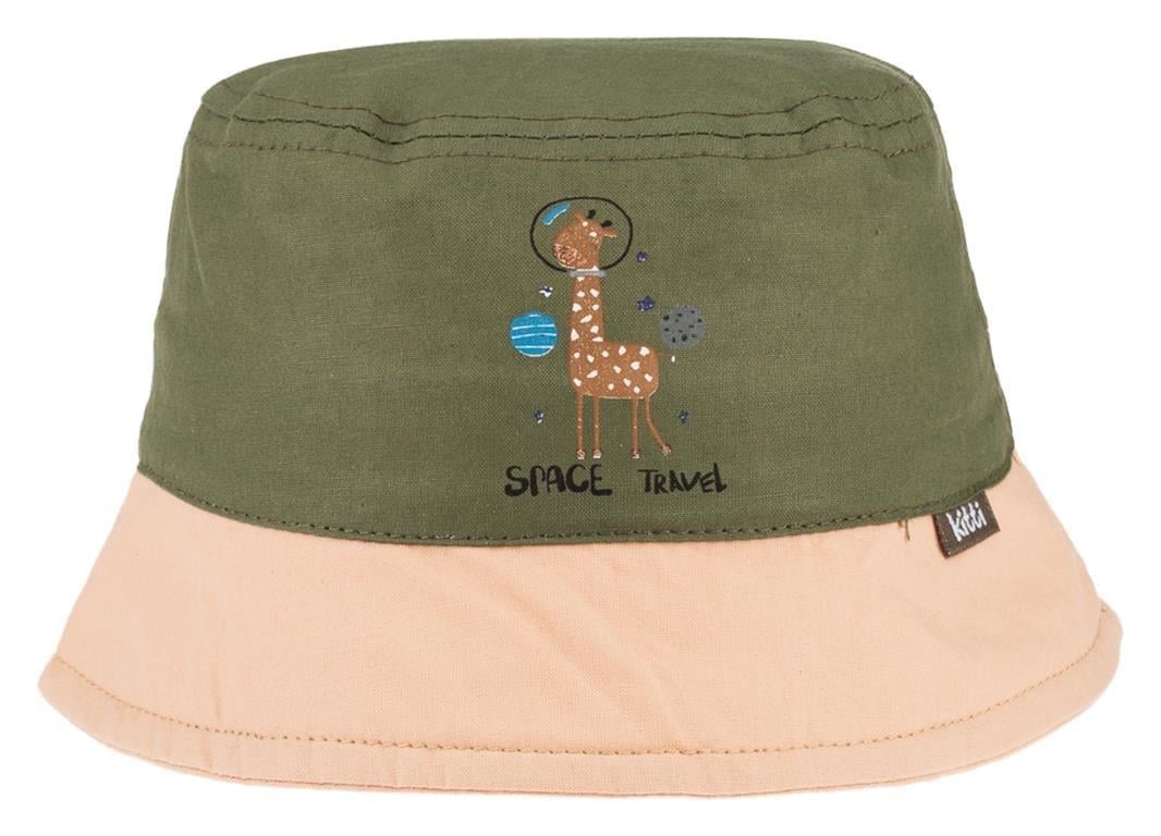 Jaju Baby Erkek Bebek 0-18 Ay Haki Renk Zürafa Desenli Fötr Şapka