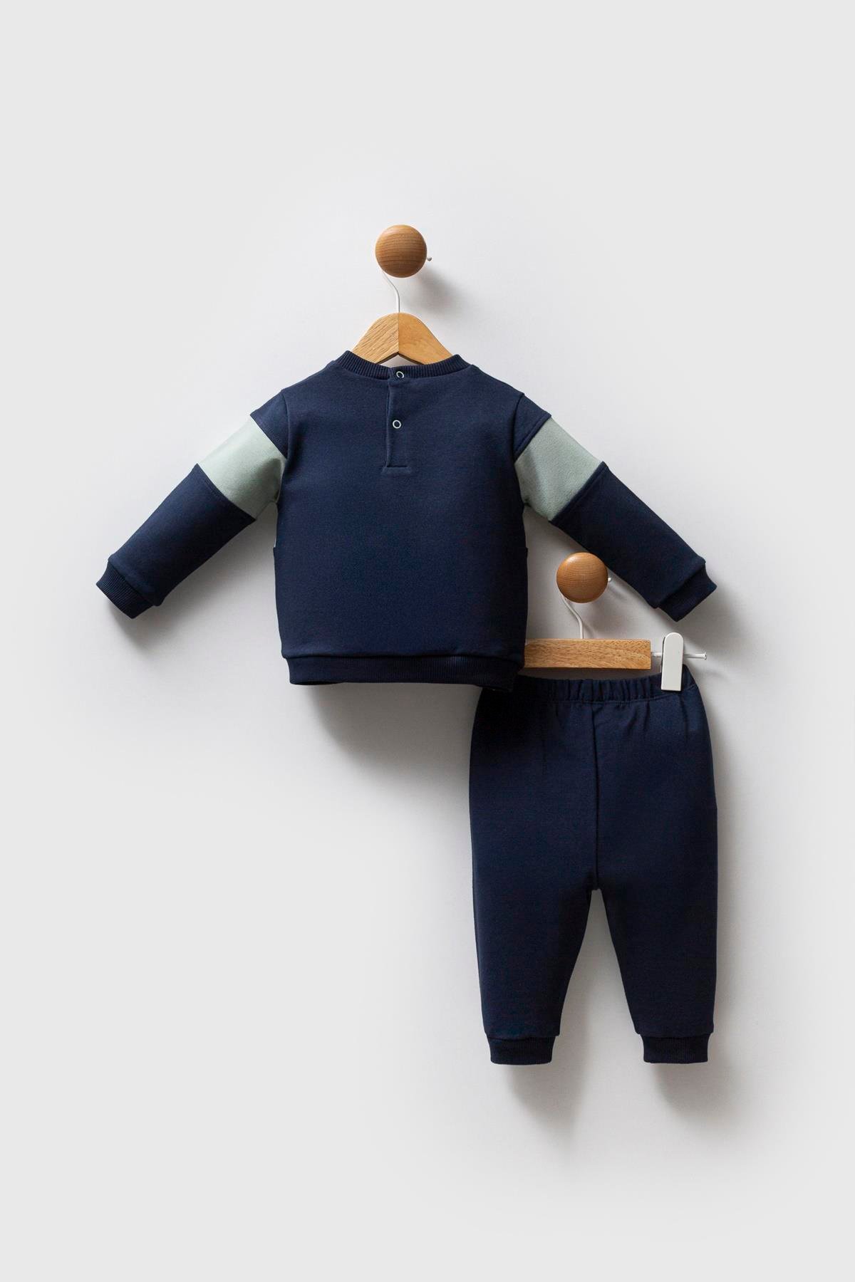 Jaju Baby Erkek Bebek U.S. POLO Assn.   LACİVERT-YEŞİL - İki İplik - 2 li Takım USB2540 - V1