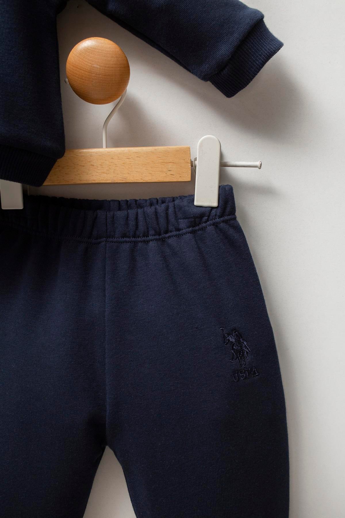 Jaju Baby Erkek Bebek U.S. POLO Assn.   LACİVERT - Üç İplik - 2 li Takım USB2585 - V3