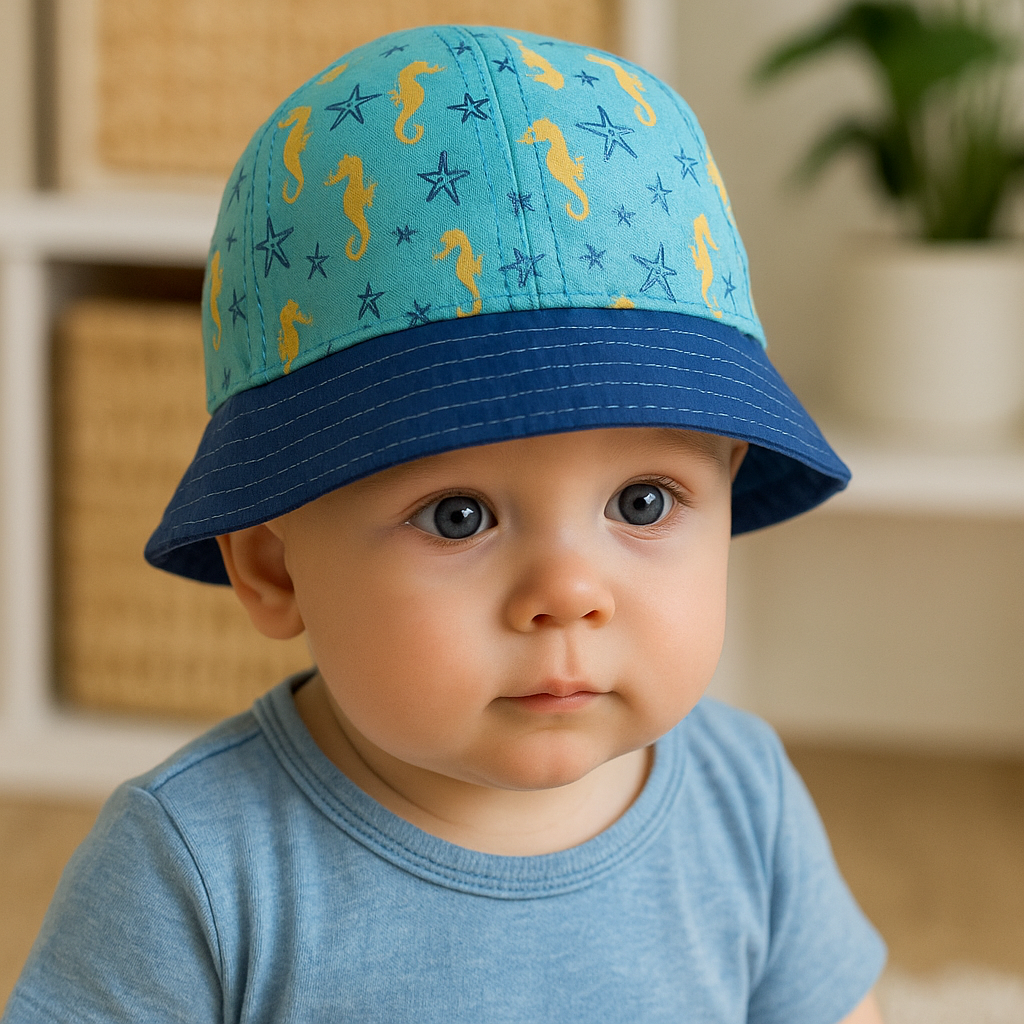 Jaju Baby Erkek Çocuk 0-18 Ay Mavi Desenli  Fötr