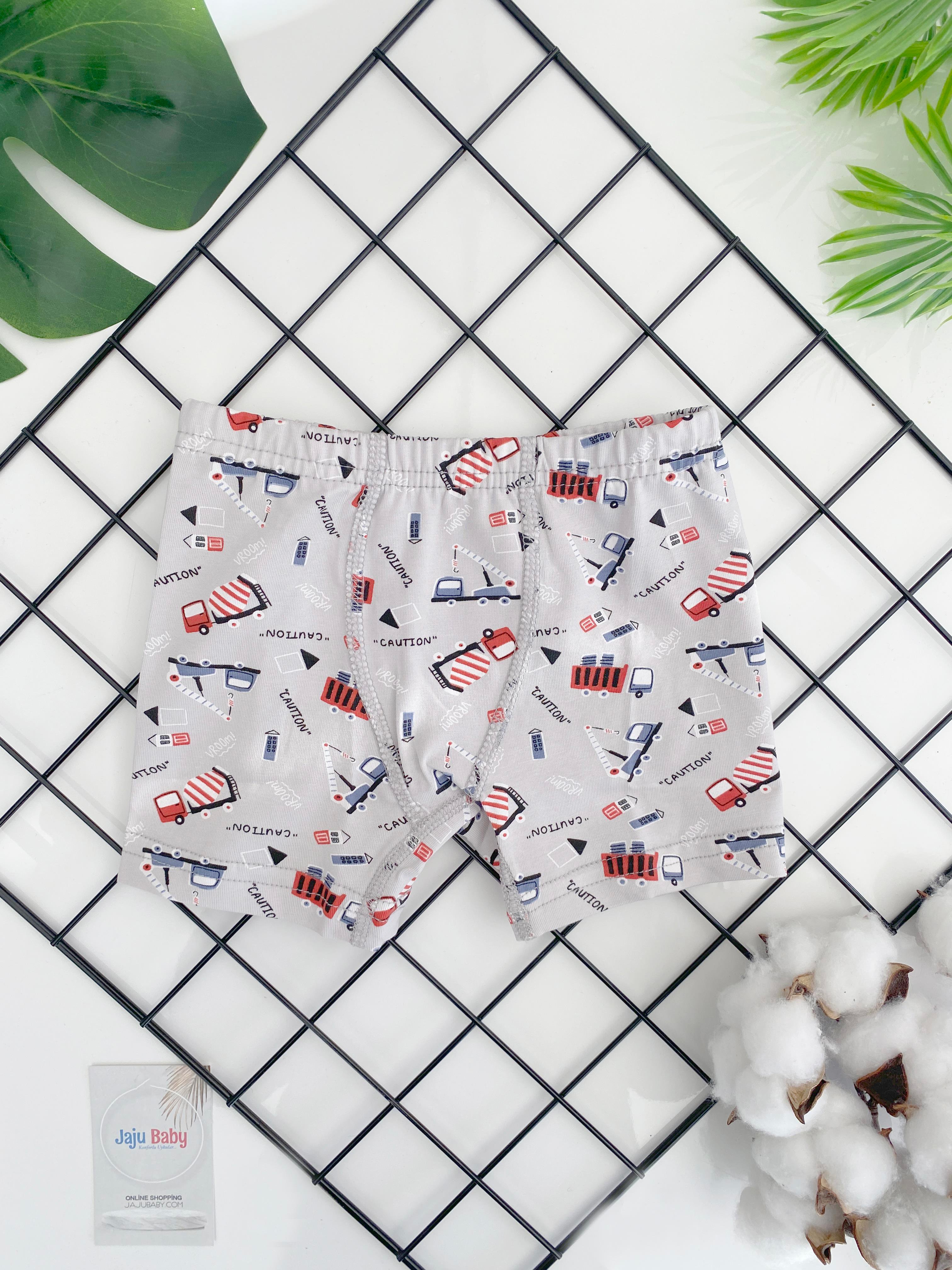 Jaju Baby Erkek Çocuk Gri Renk Desenli Boxer