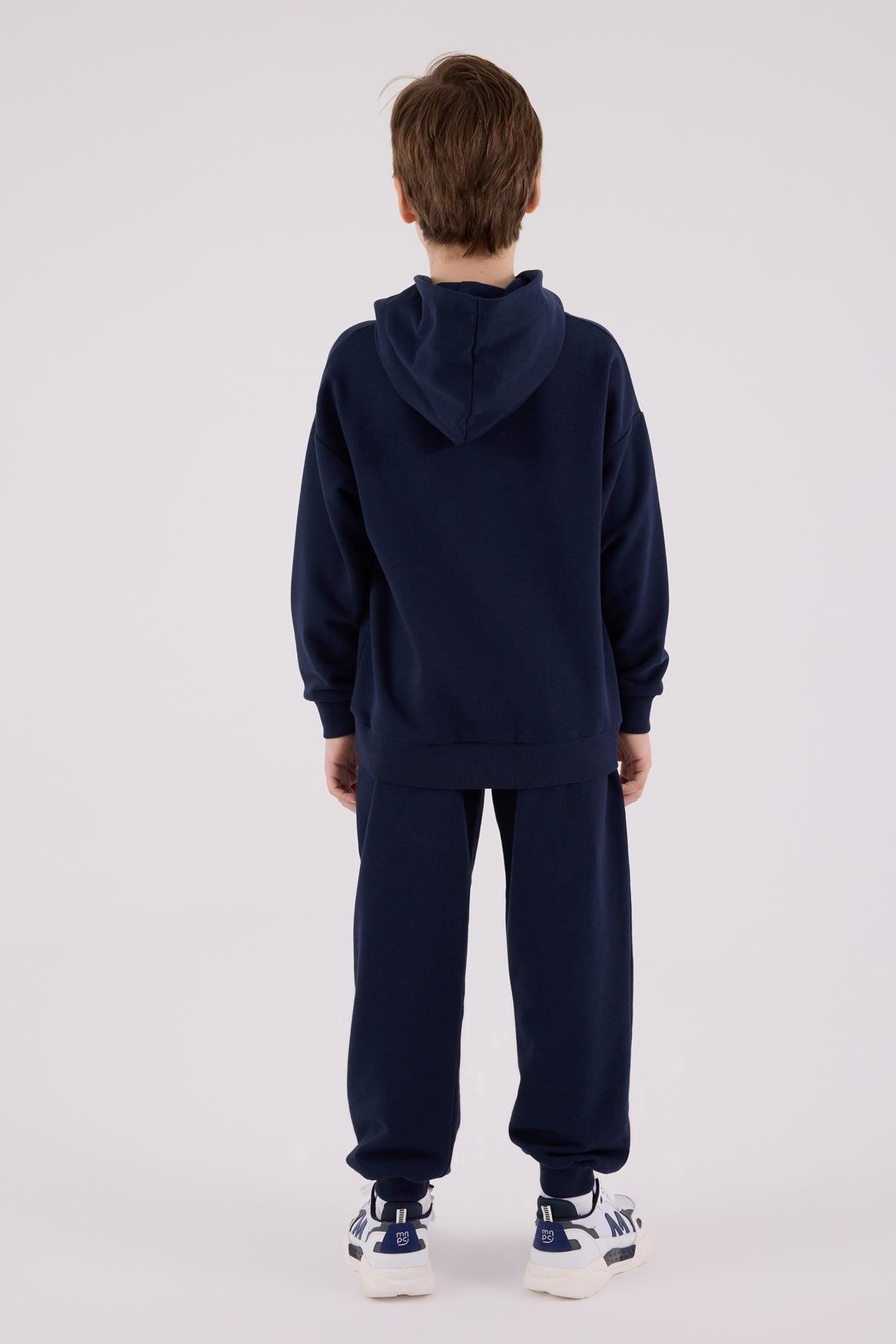 Jaju Baby Erkek Çocuk  LACİVERT - Üç İplik Şardonlu - Eşofman Takımı  RP3650 - V2