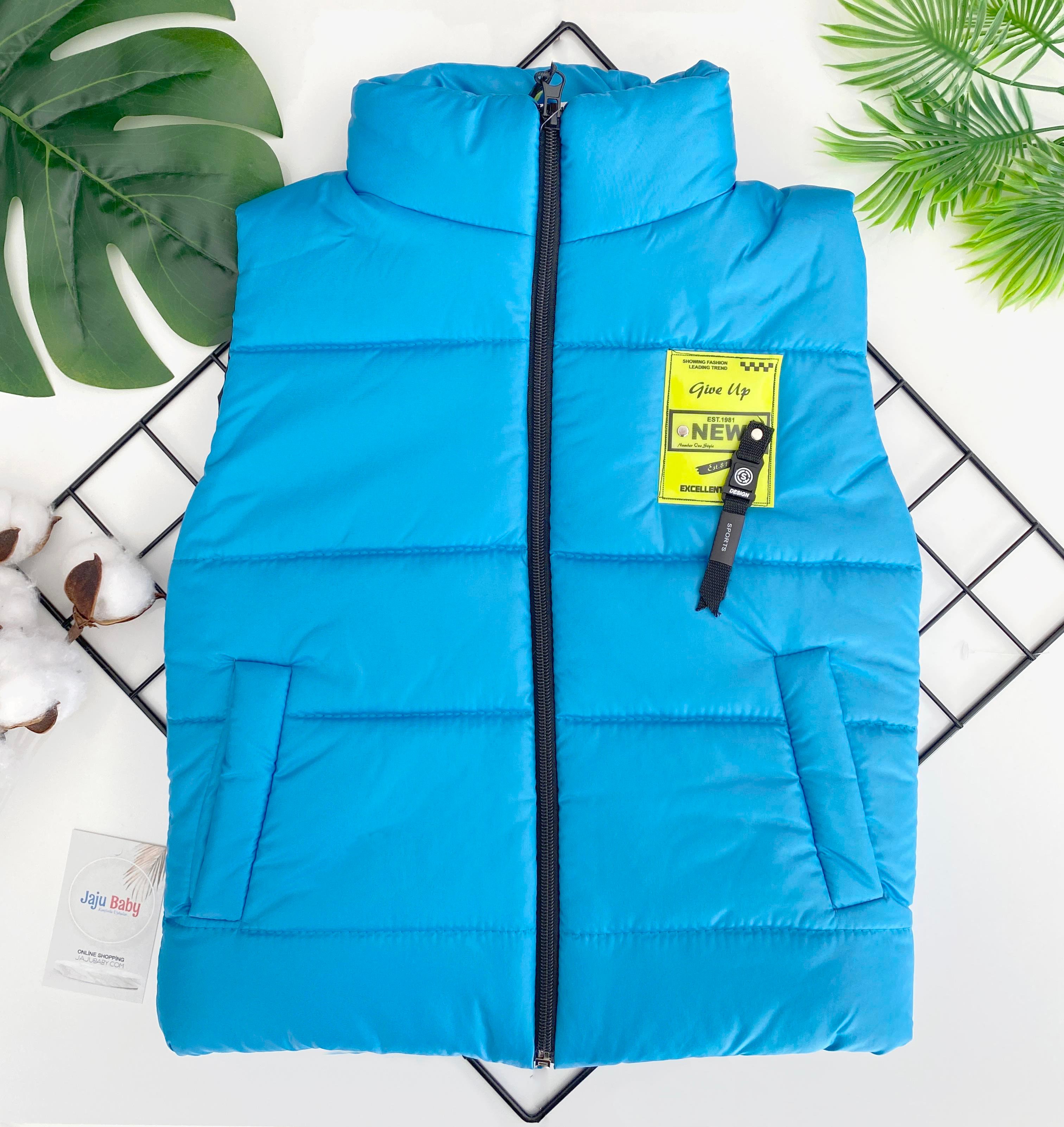 Jaju Baby Erkek Çocuk Mavi Renk Önü Armalı Şişme Yelek