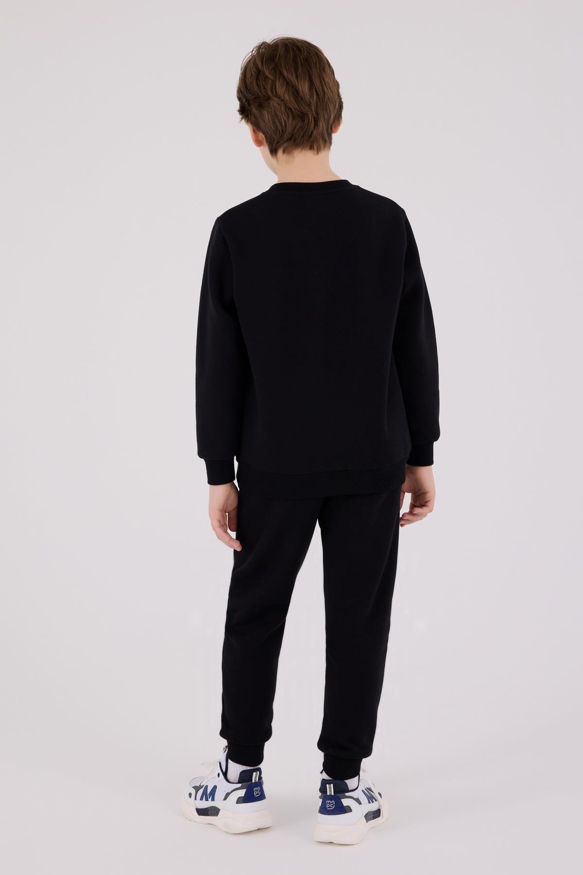 Jaju Baby Erkek Çocuk     SİYAH - Üç İplik Şardonlu - Eşofman Takımı RP3652 - V3