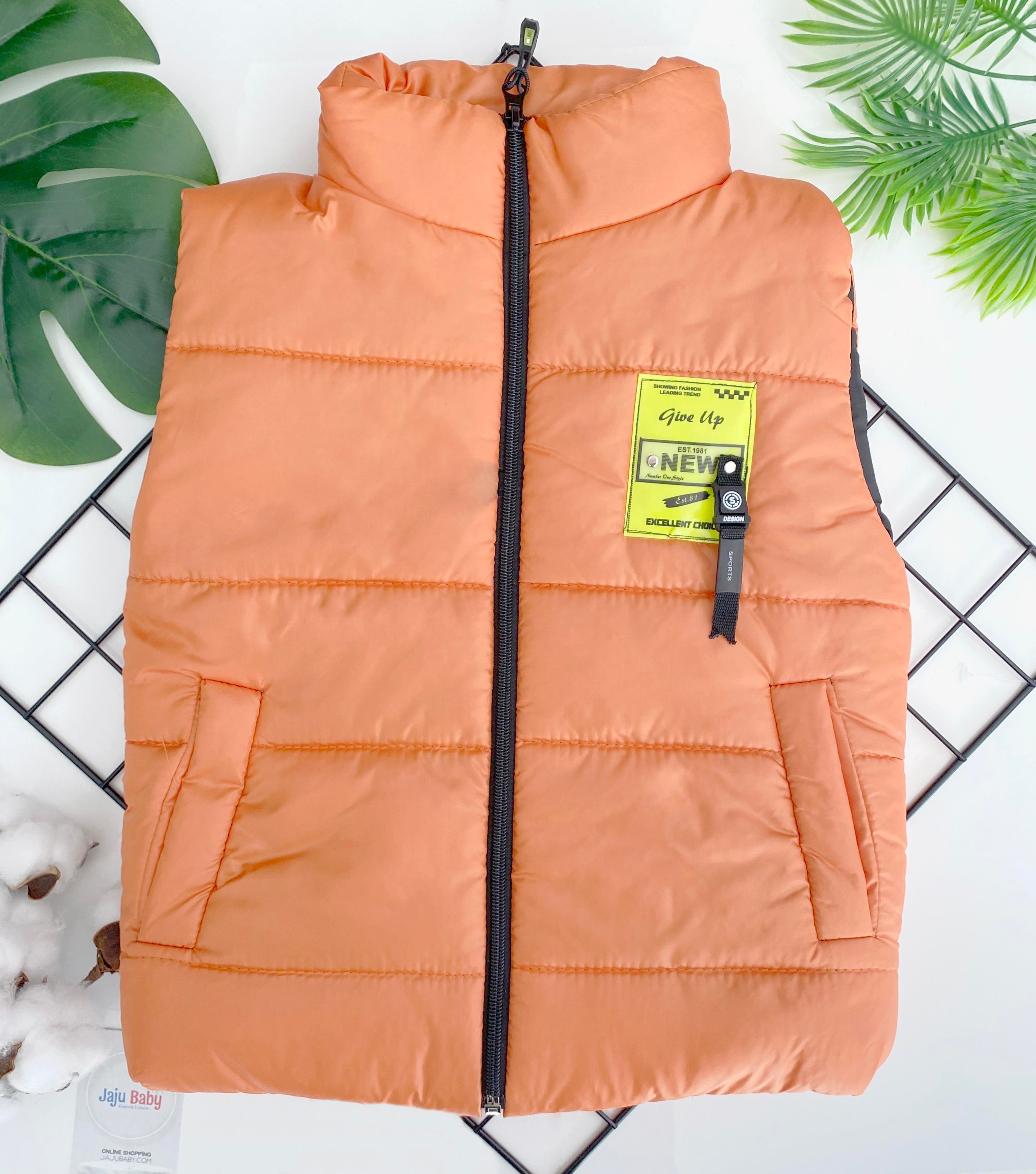Jaju Baby Erkek Çocuk Turuncu Renk Önü Armalı Şişme Yelek