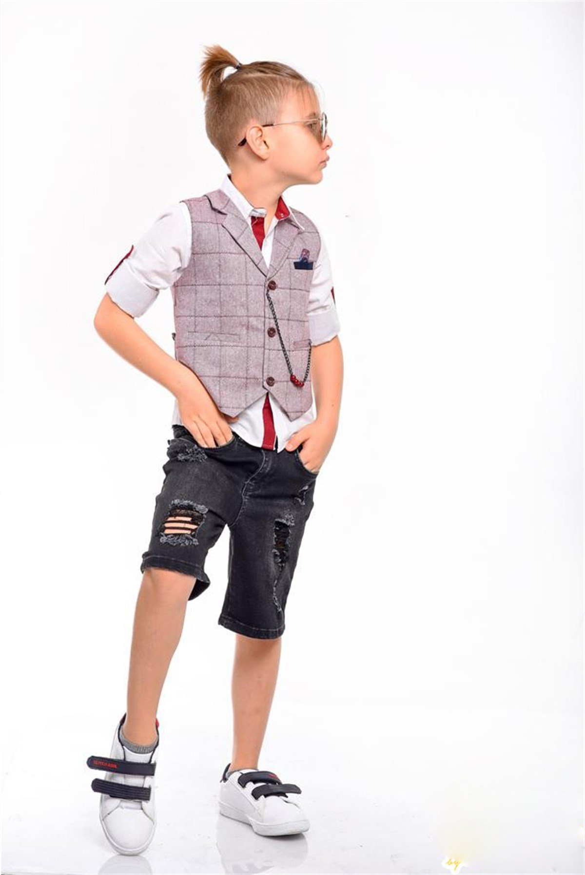 Jaju Baby Gömlekli Yelek & Pantolon Takım