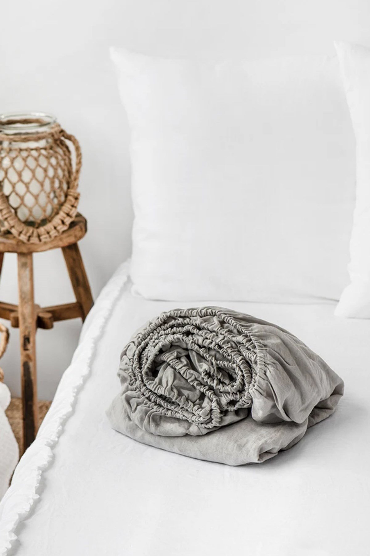 Jaju Baby Gri Lastikli Bebek Çarşaf / Çocuk Yatak Çarşafı