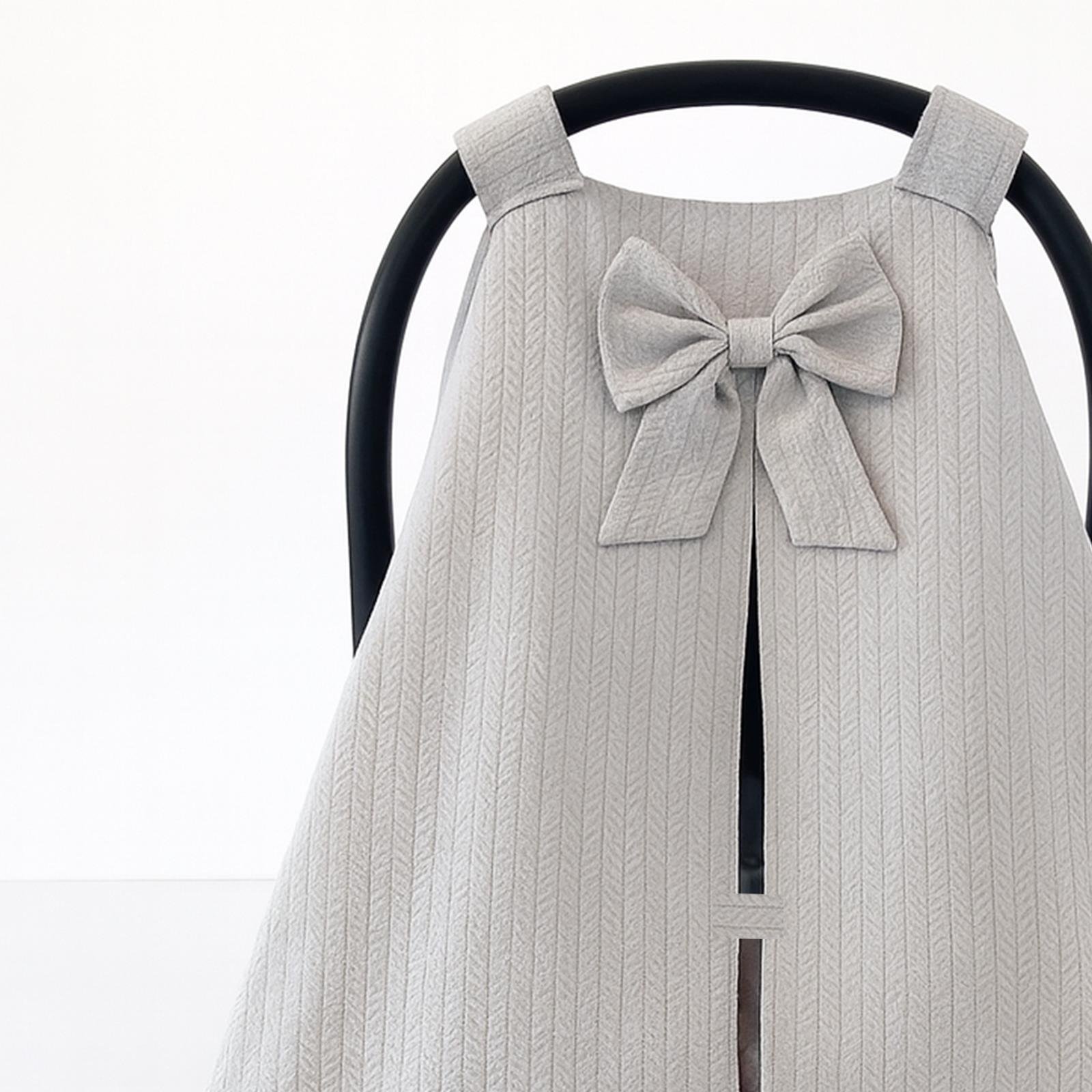 Jaju Baby Gri Örgü Tek Kat Puset Örtüsü