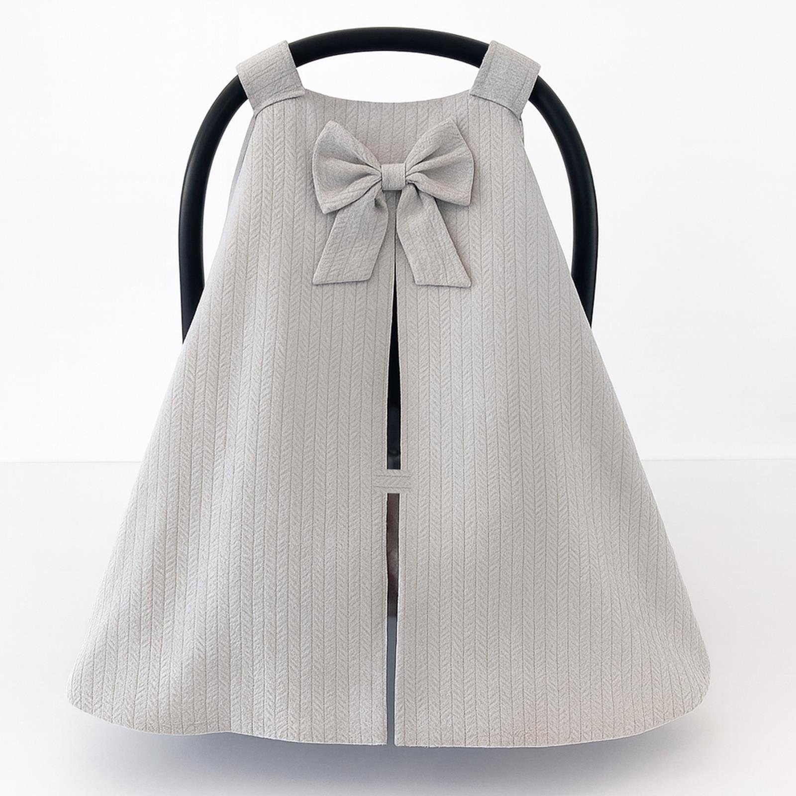 Jaju Baby Gri Örgü Tek Kat Puset Örtüsü