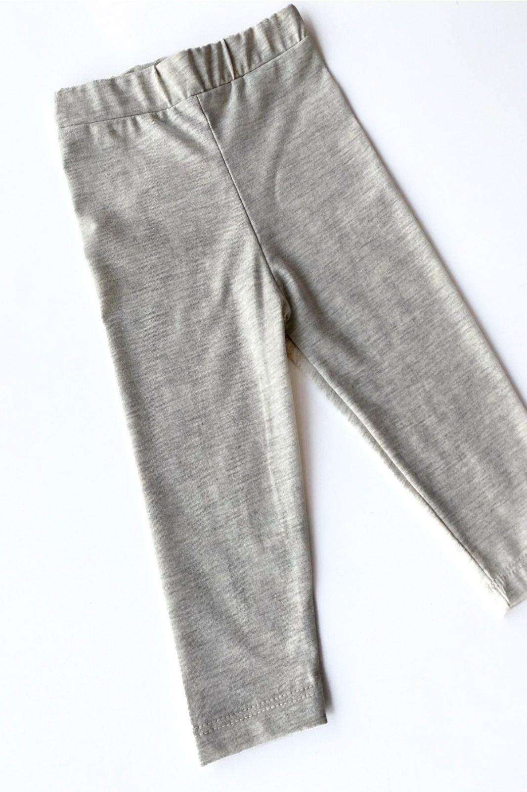 Jaju Baby Gri Pamuklu Düz Renk Penye Tayt