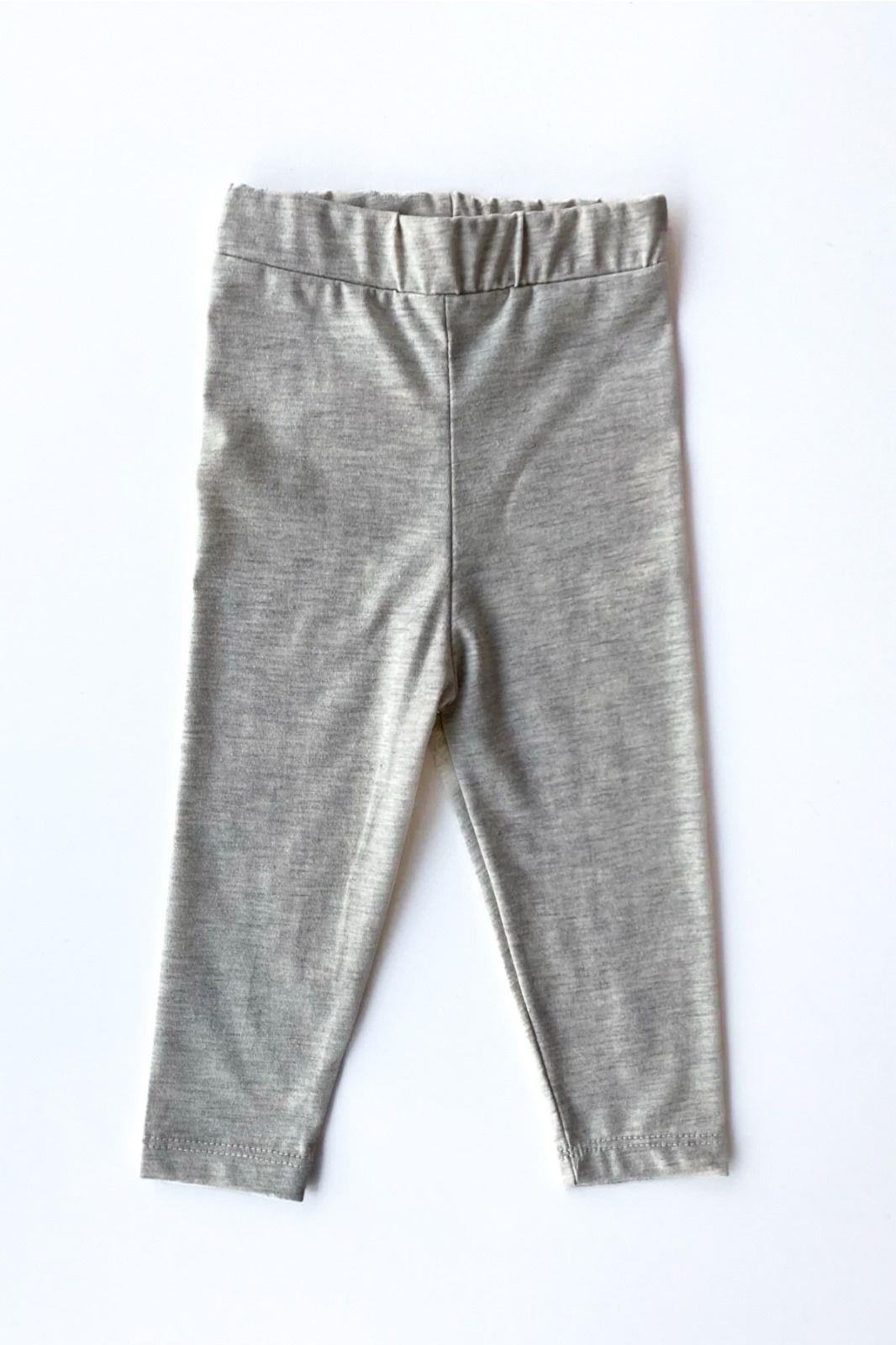 Jaju Baby Gri Pamuklu Düz Renk Penye Tayt