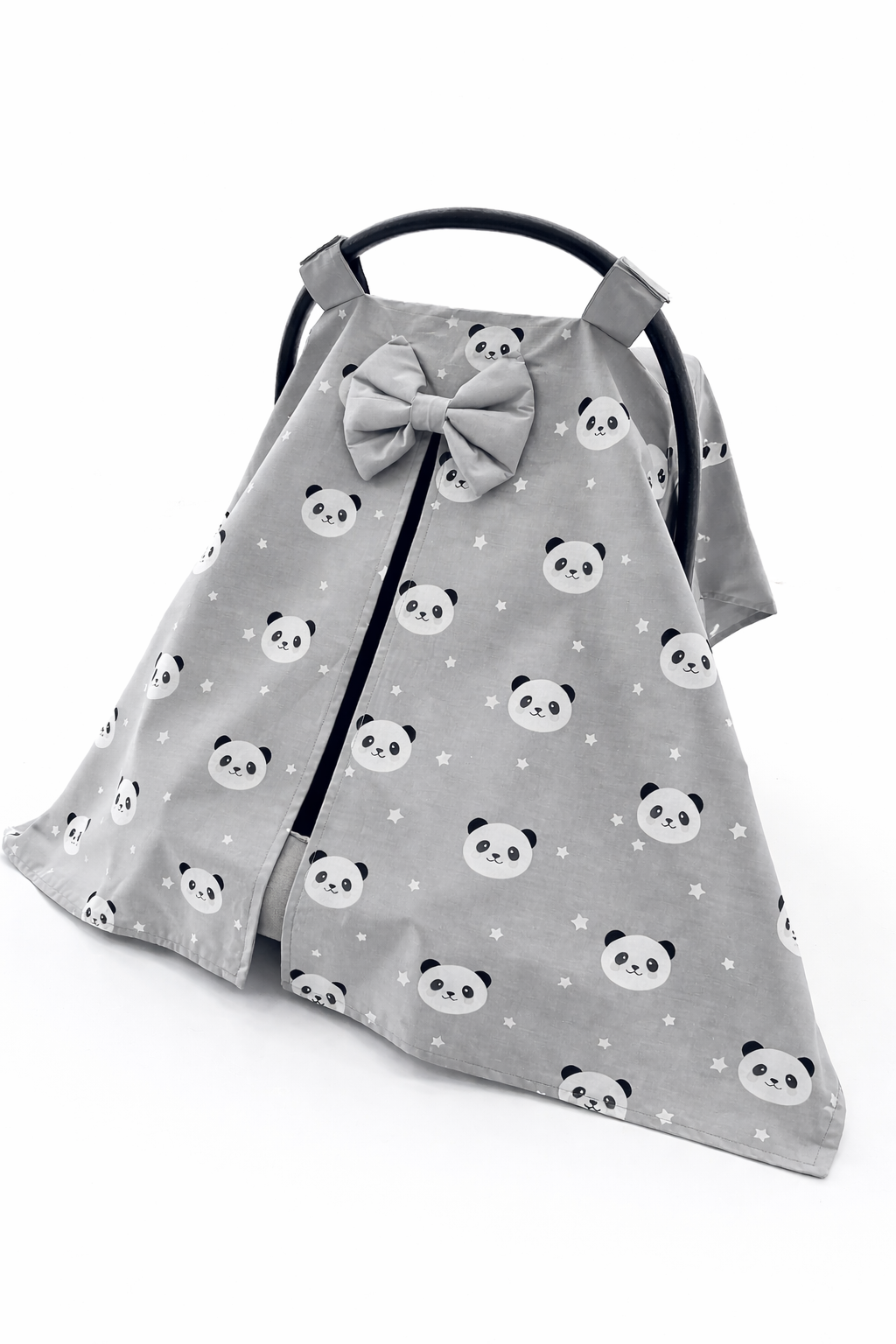 Jaju Baby Gri Panda Tasarım Puset Örtüsü
