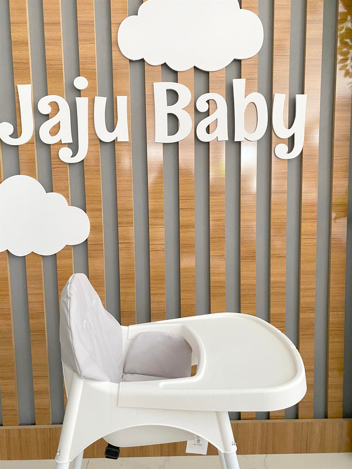 Jaju Baby Gri Renk Mama Sandalyesi Minderi