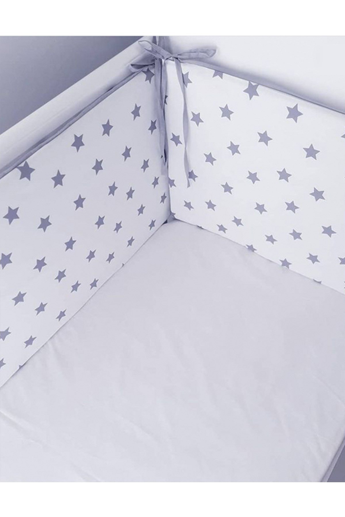 Jaju Baby Gri Tasarım Özel Ölçü Beşik Kenar Koruma ( 4 Kenar )