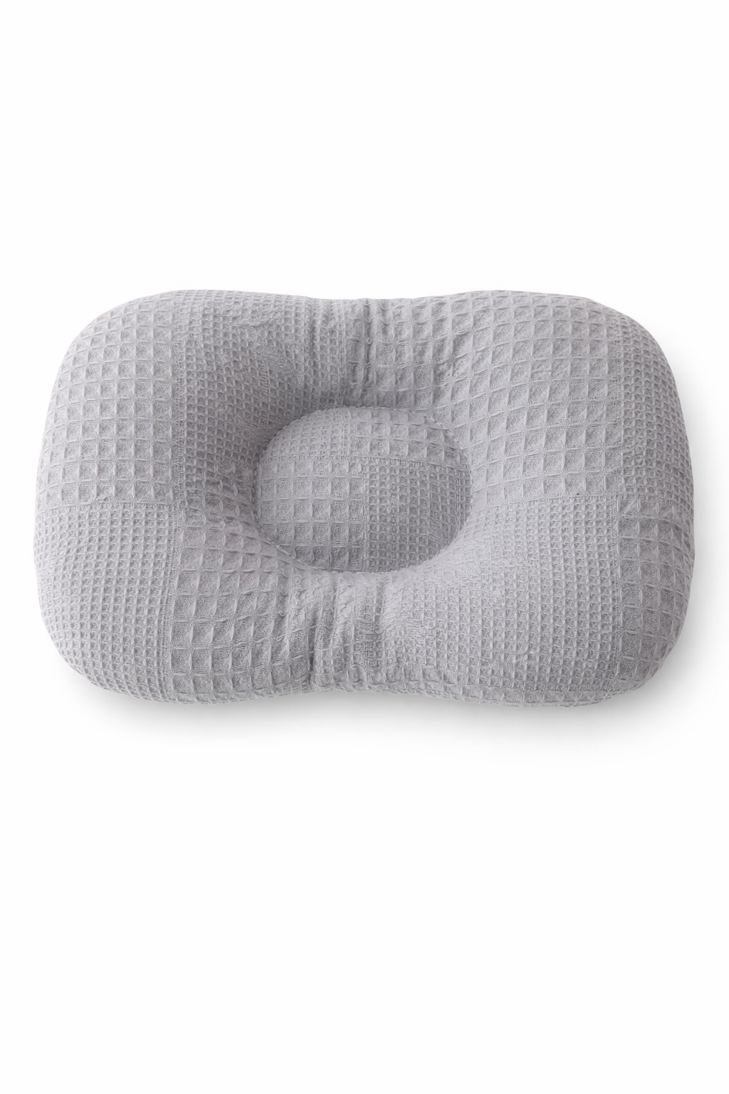 Jaju Baby Gri Waffle Düz Kafa Yastığı Bebek Kafa Şekillendirici Yastık Bebek Yastığı Düz Kafa Sendorumu Önleyici Yastık